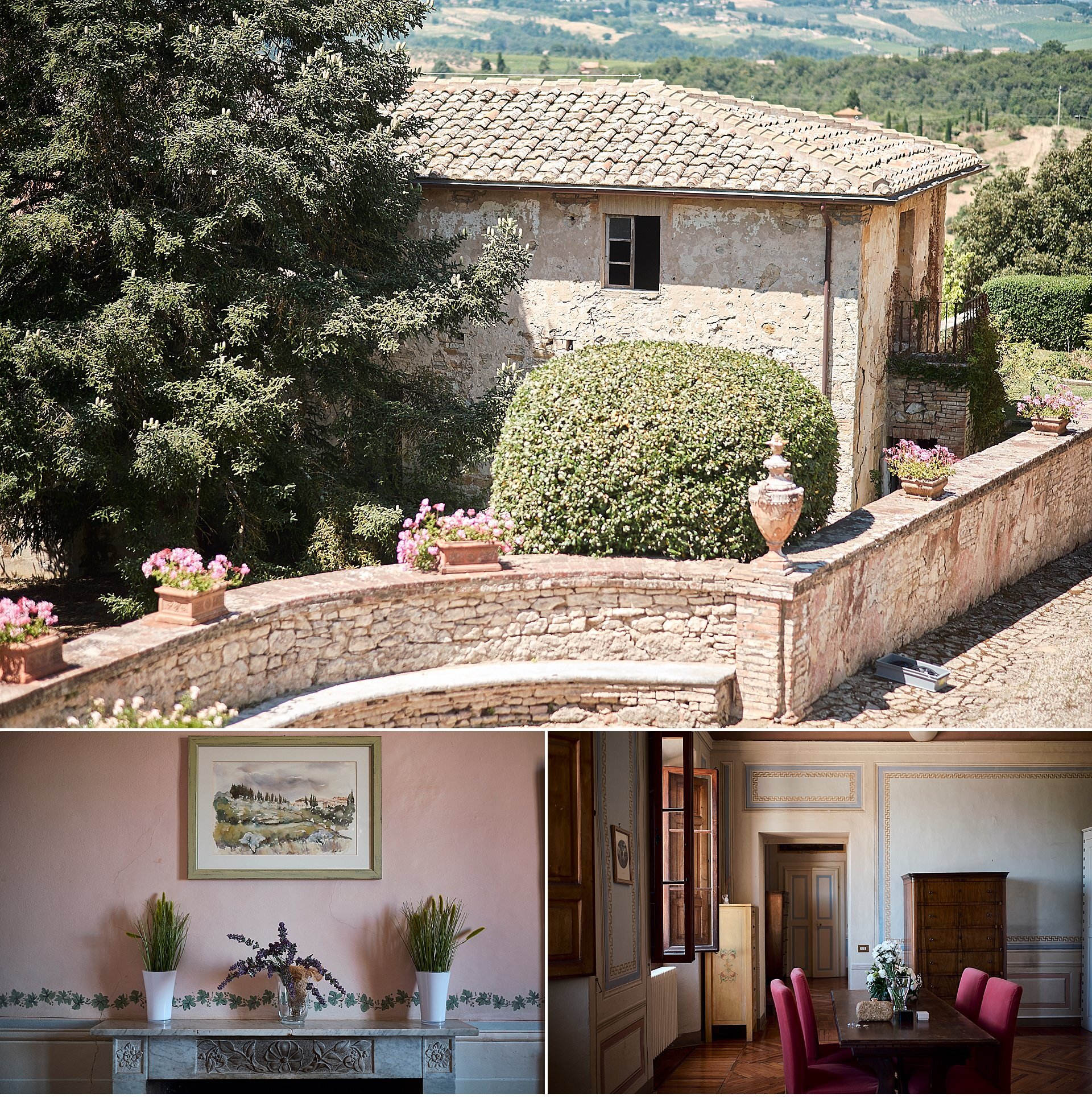  Stupendo matrimonio estivo a Villa Catignano, nelle colline del Chianti alle porte di Siena. Un luogo molto bello dove gli sposi hanno effettuato la preparazione. Aperitivo in stile pic-nic nel giardino, e poi cena organizzata da Lodovichi servita s