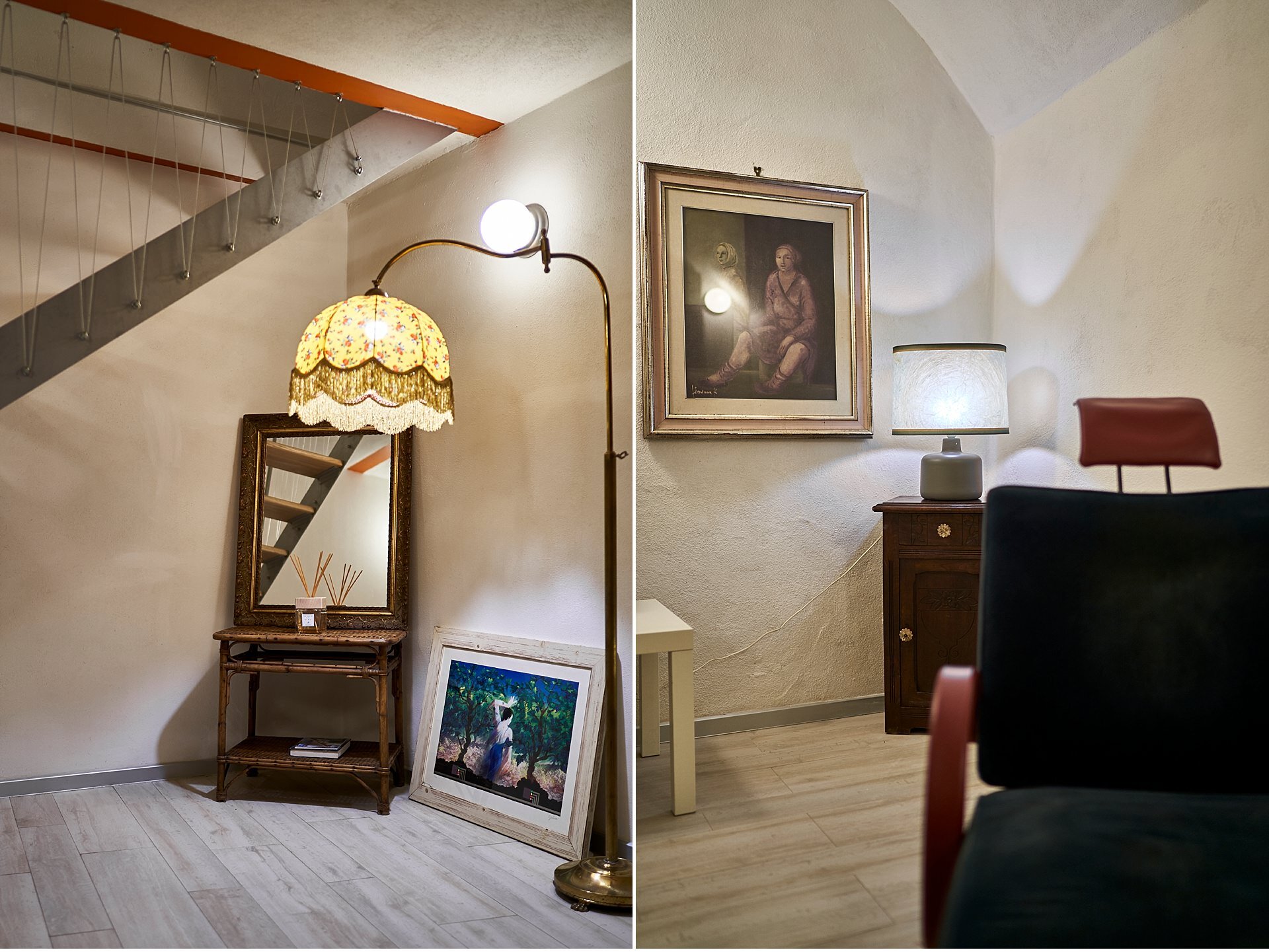  Nice renovated open space in the historic center of Siena. Large living area and a bedroom obtained from a mezzanine, valuable furnishings. The apartment is available for rental and as a holiday home. The photo shoot was managed by the architectural