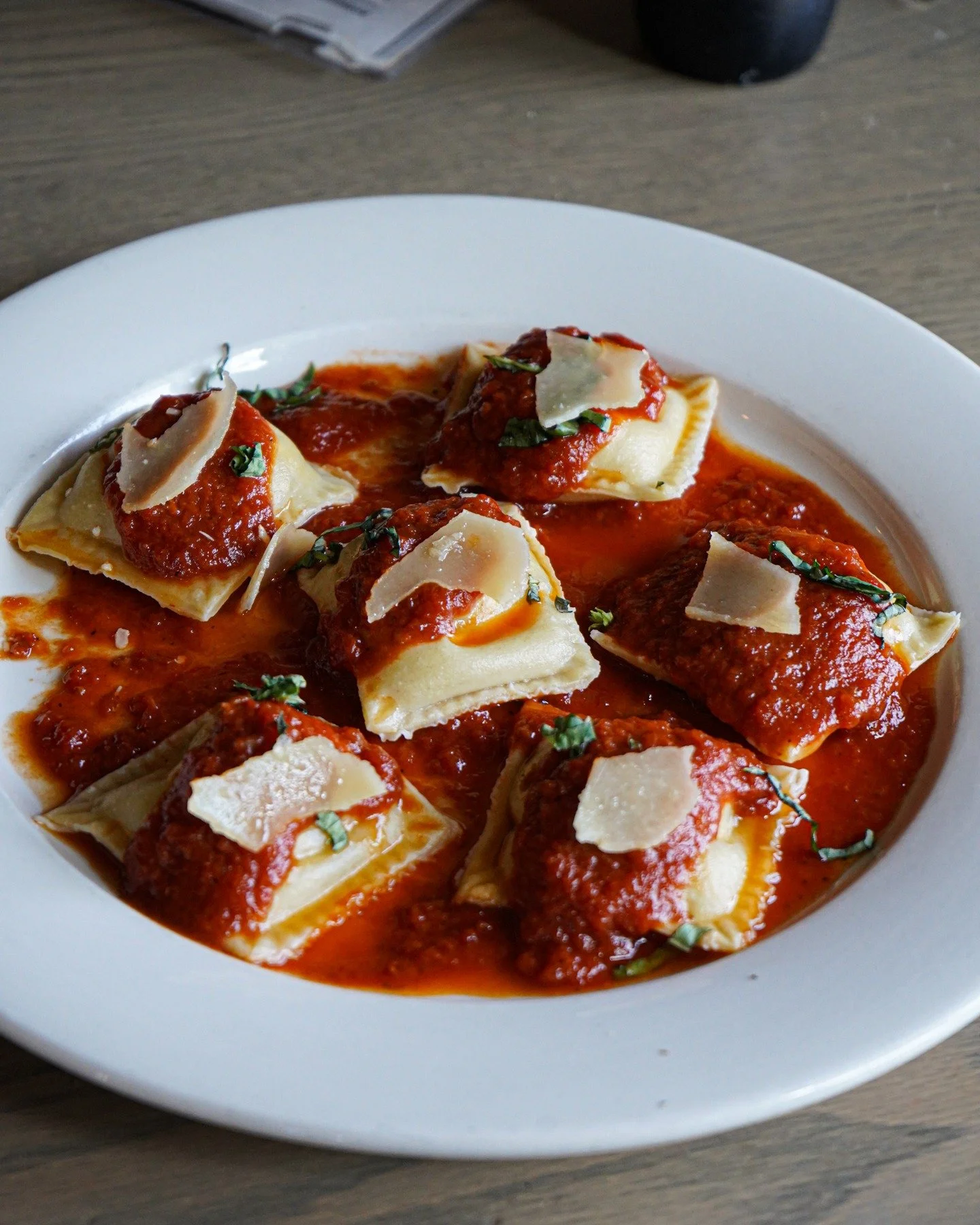 Who needs a hug when you have a plate of ravioli this good? 🍝 🍝