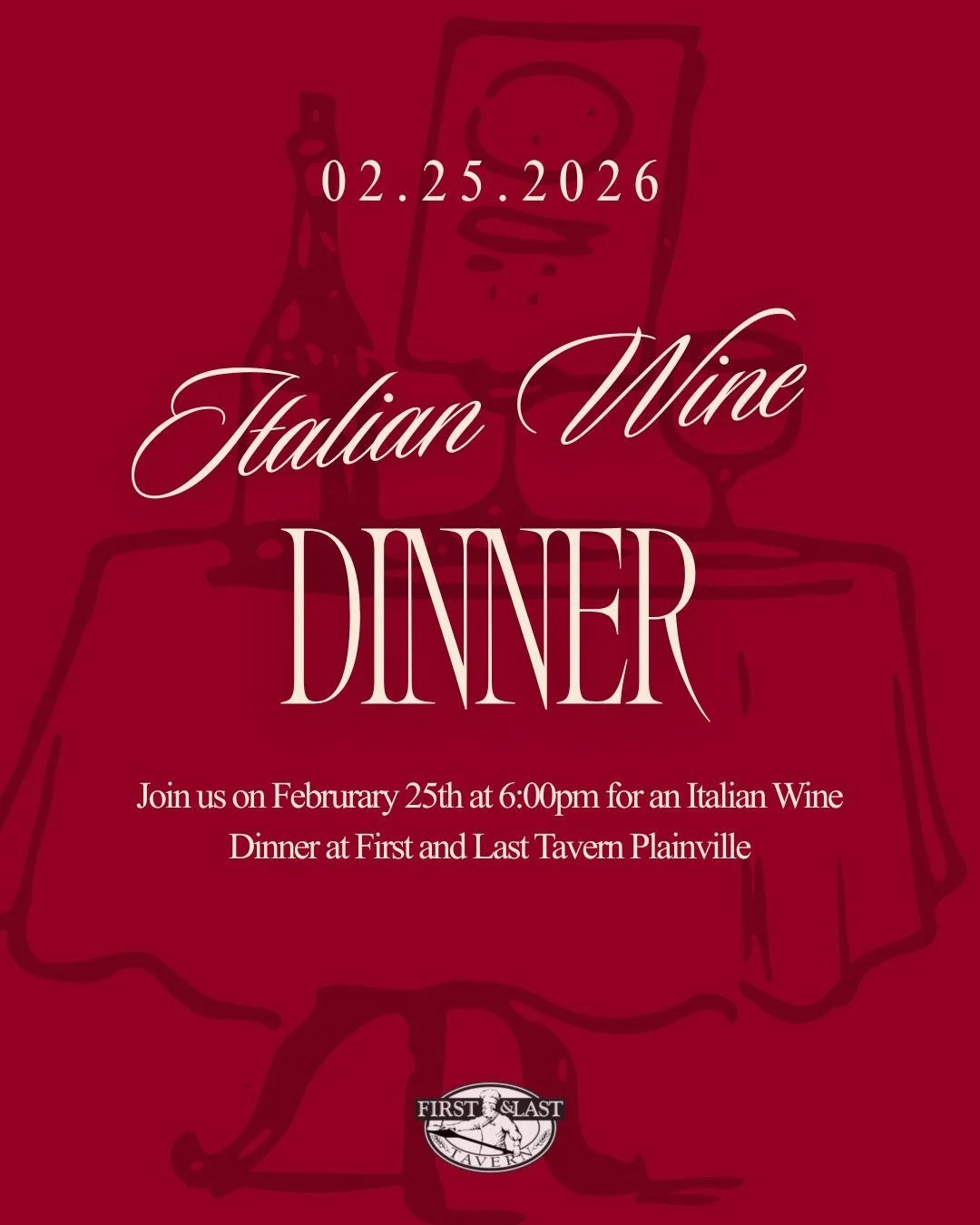 Plainville Wine Dinner 🍷

Join us Wednesday, February 25 at 6PM for a five-course dinner with expertly paired Carpineto wines and special guest, Anton Zaccheo.

Reserve your spot today 🎟️

Comment CHEERS for a direct link 🍷