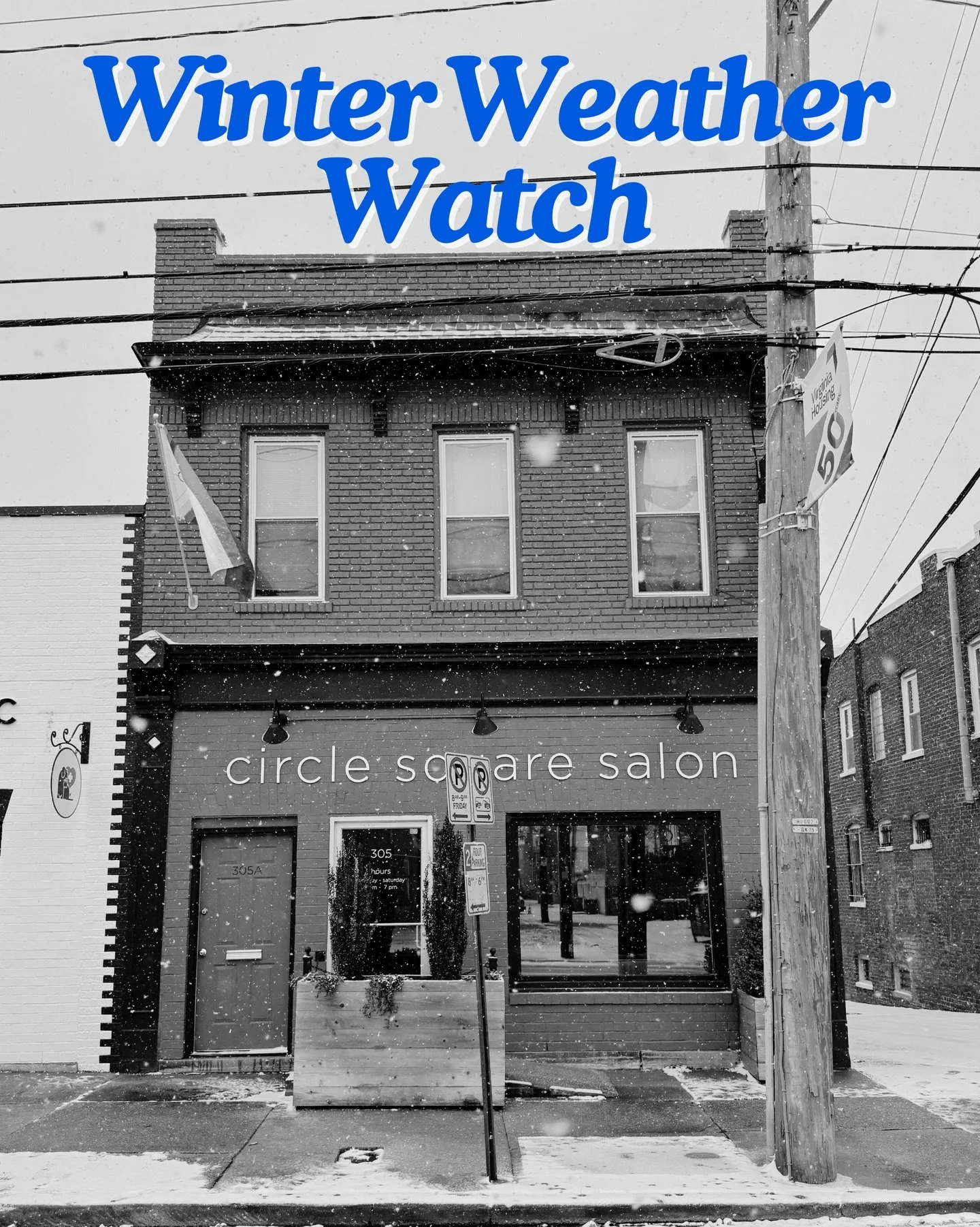 Happy Friday to everyone except this impending ice storm! ⛄️ 🚫 

Our team has been monitoring the weather intently and has made the executive decision to go ahead and close early Saturday, the 23rd @ 1pm and all day Monday, the 26th. We will be reac