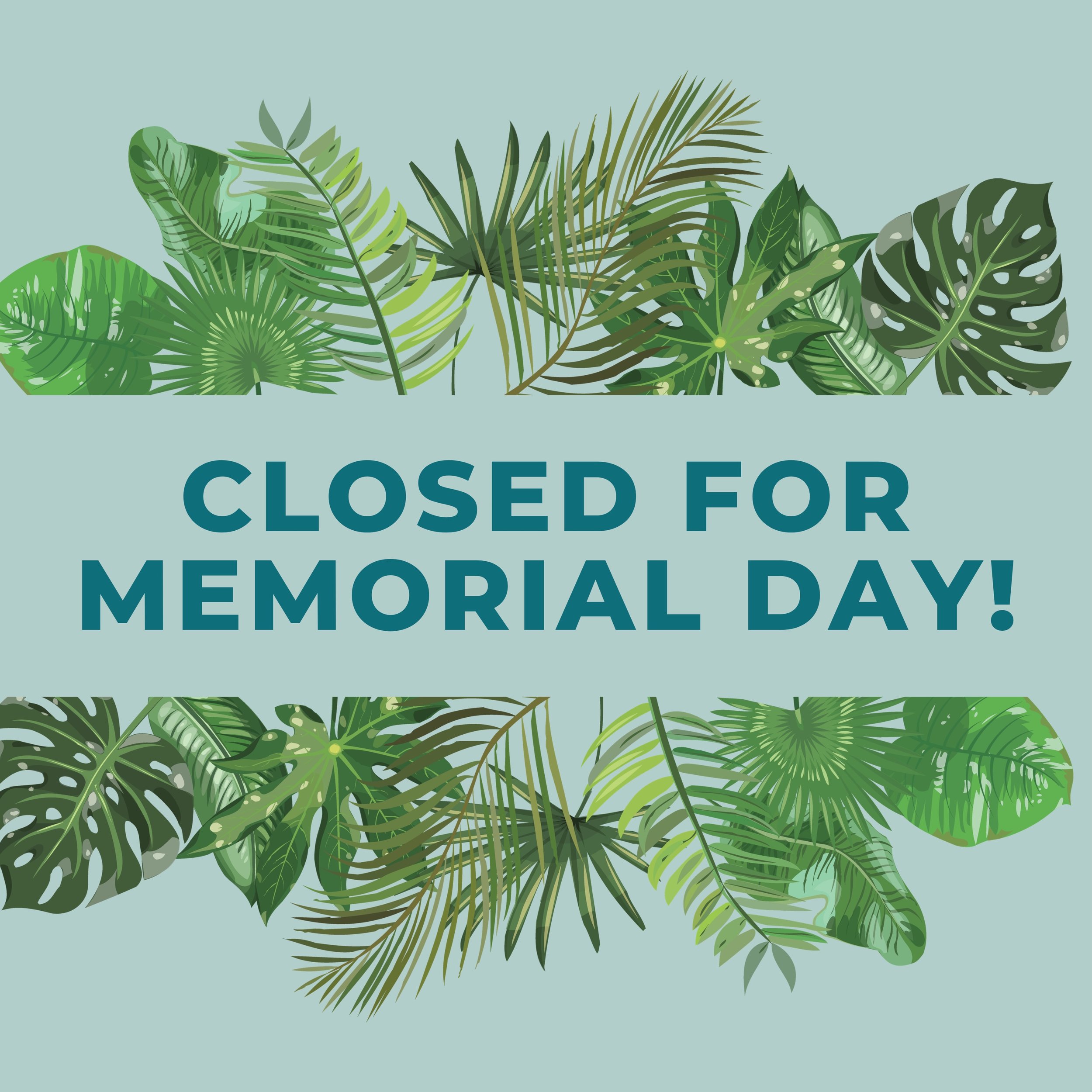 We will be closed today- Monday the 25th for Memorial Day! If you need to reach us about an appointment please leave a voicemail or send an email and we will get back to you on Tuesday! Have a a relaxing holiday! ☀️