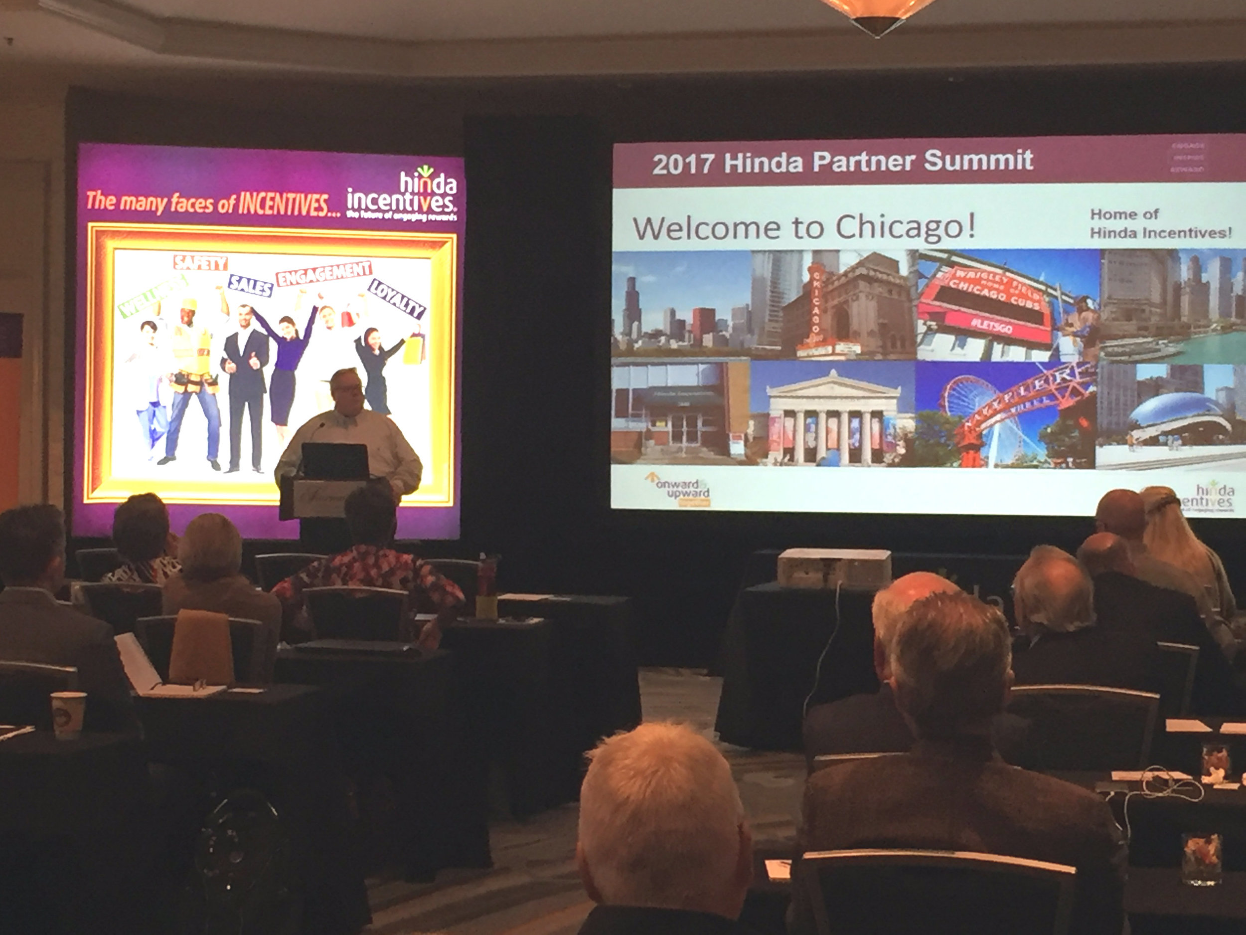 Hinda's fearless and dedicated president Mike Donnelly kicking off the Partner Summit Monday afternoon. 