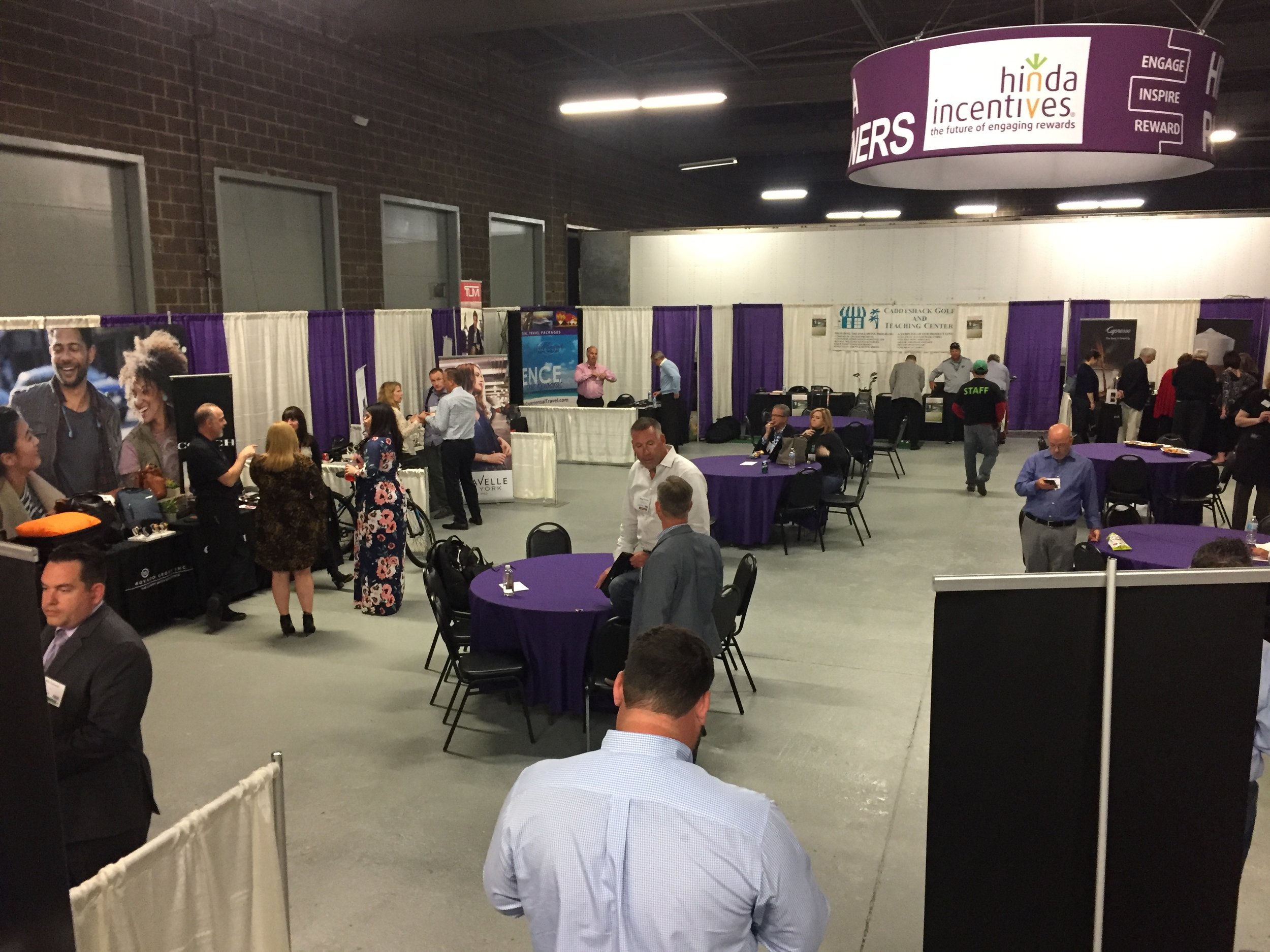 Our "Events & Experiences Expo" where participants mingled and got some hands-on fun with vendors' products and services.