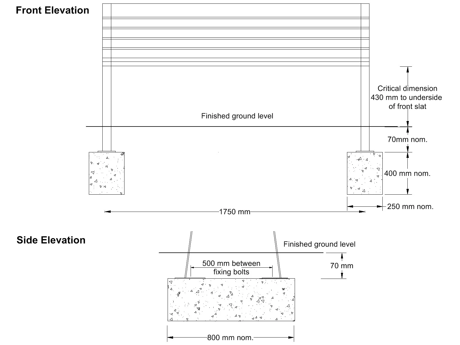  IMPORTANT  Please download data sheet for full installation, operation and maintenance liability guidelines  FOUNDATION AND FIXINGS MUST BE TO OWN ENGINEERS FINAL SPECIFICATION AND APPROVAL 