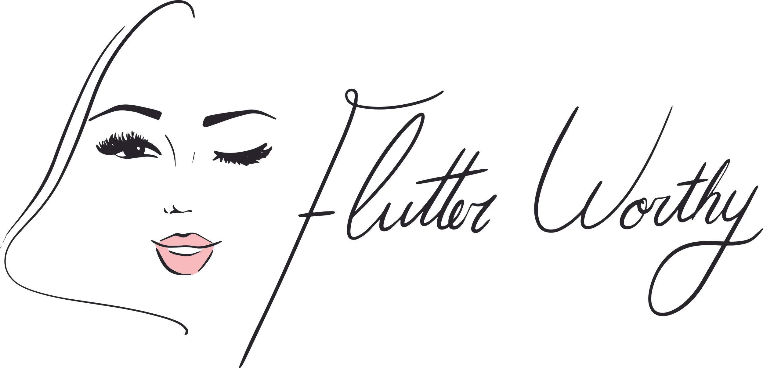 Final logo, we removed the squiggle under the font and removed the hair line from overlapping her eye/eyebrow.