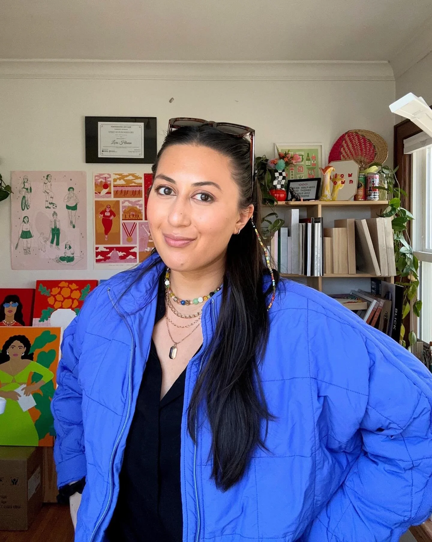 Here is my face! In my favorite 90sq ft of my house! Telling you that I am back on the internet! Have mercy on me oh internet overlords! Serve my content to the people who want to see it! Also I think my color season is Bright Winter! Somebody tell m