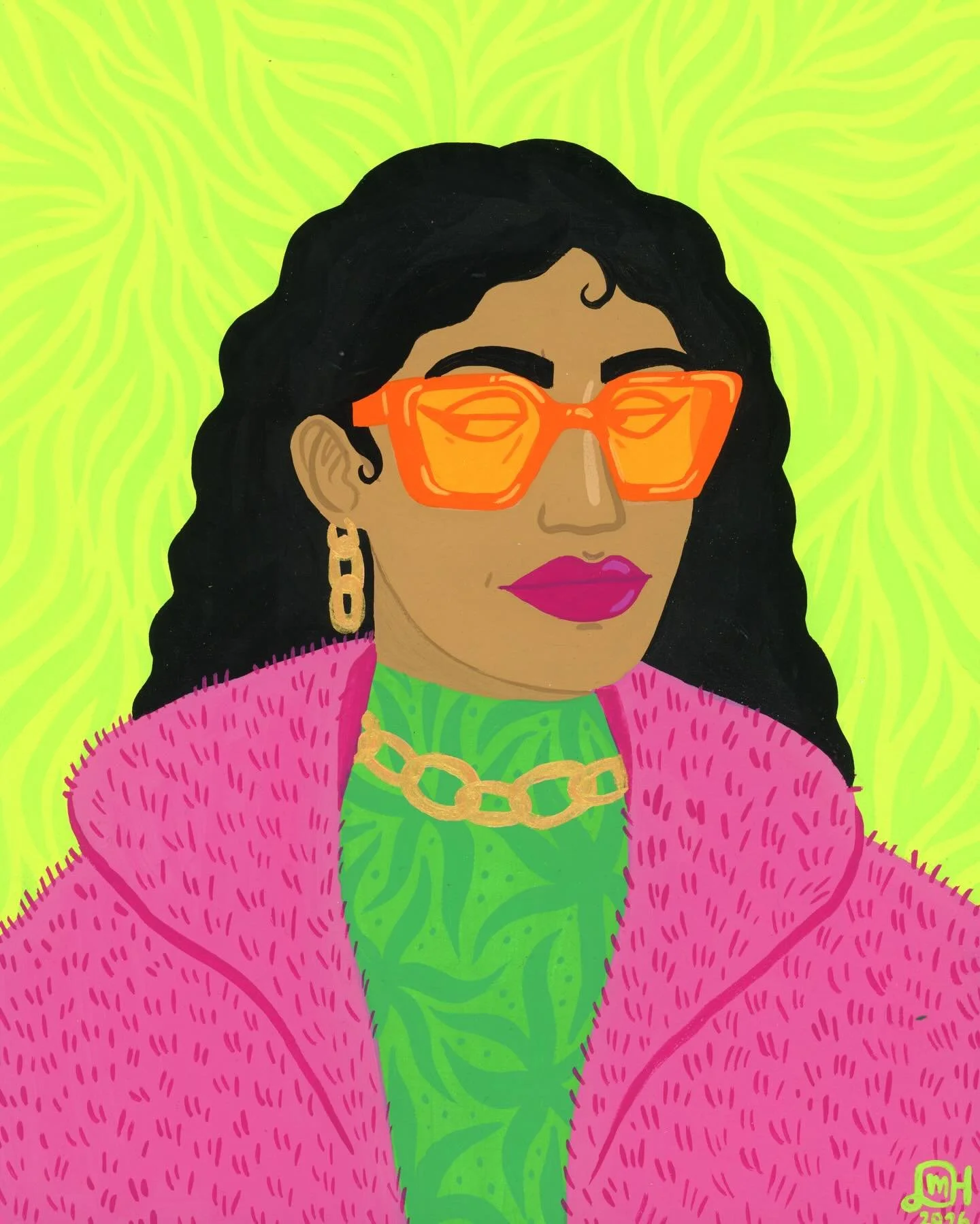 First of the ladies from my new series that I will be showing at @nemaamn Art-A-Whirl in a few short weeks! I just started watching this season Euphoria after I painted this and now I feel like I subconsciously painted Maddie in a Nickelodeon palette