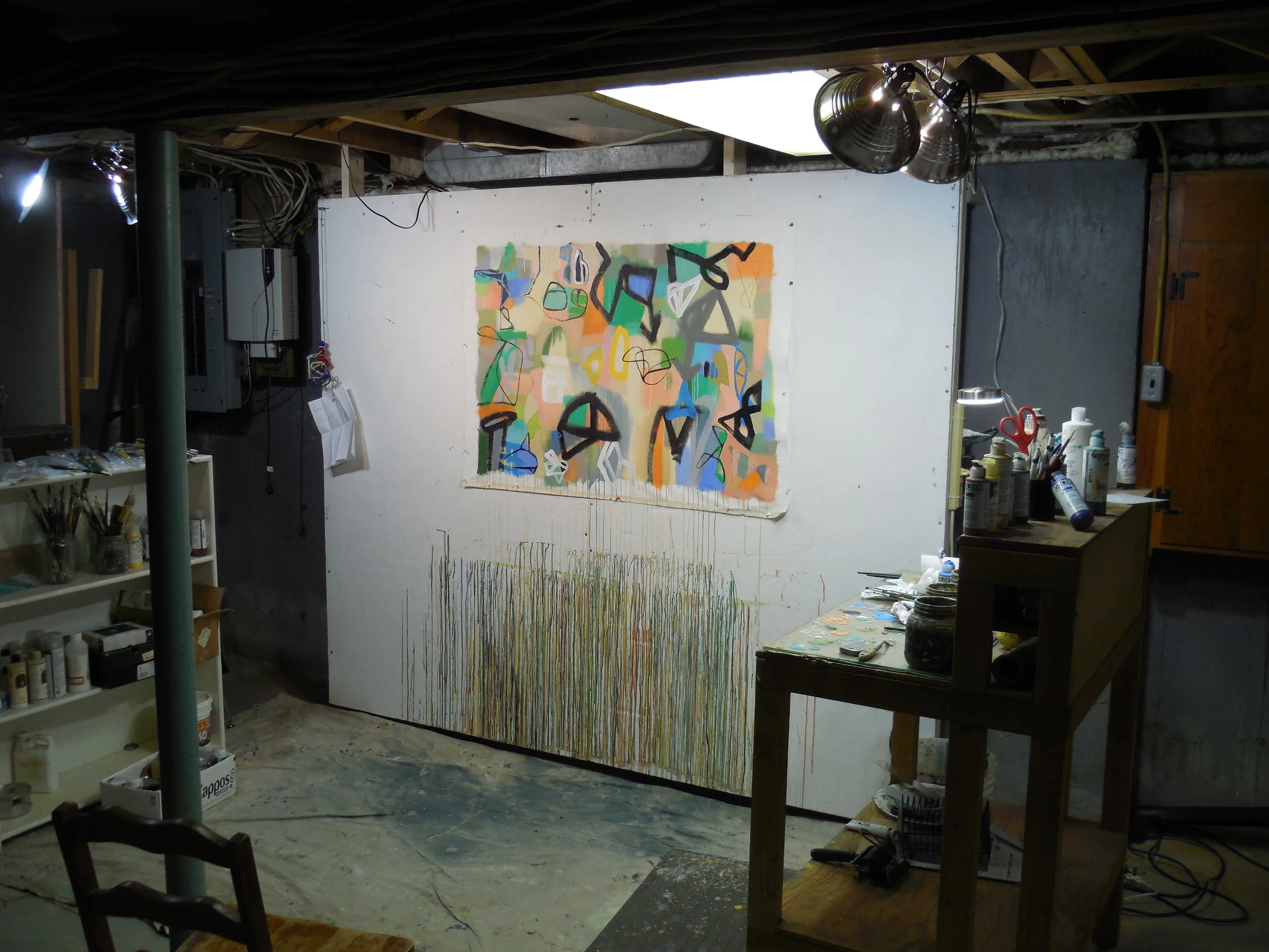 My present studio in Chelmsford, MA. I have since painted the pole bright stripes.