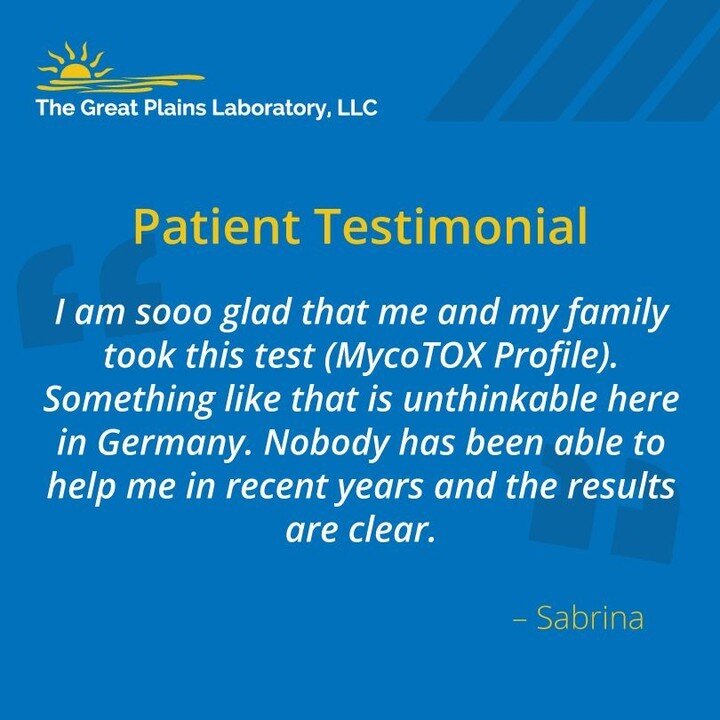 Sabrina's Nutritionist Miranda Meyer, owner of @realfunctionalhealing, recommended running a MycoTOX Profile after hearing her basement had mold issues. After receiving the results, her doctor was able to identify mycotoxins present. Test, don't gues