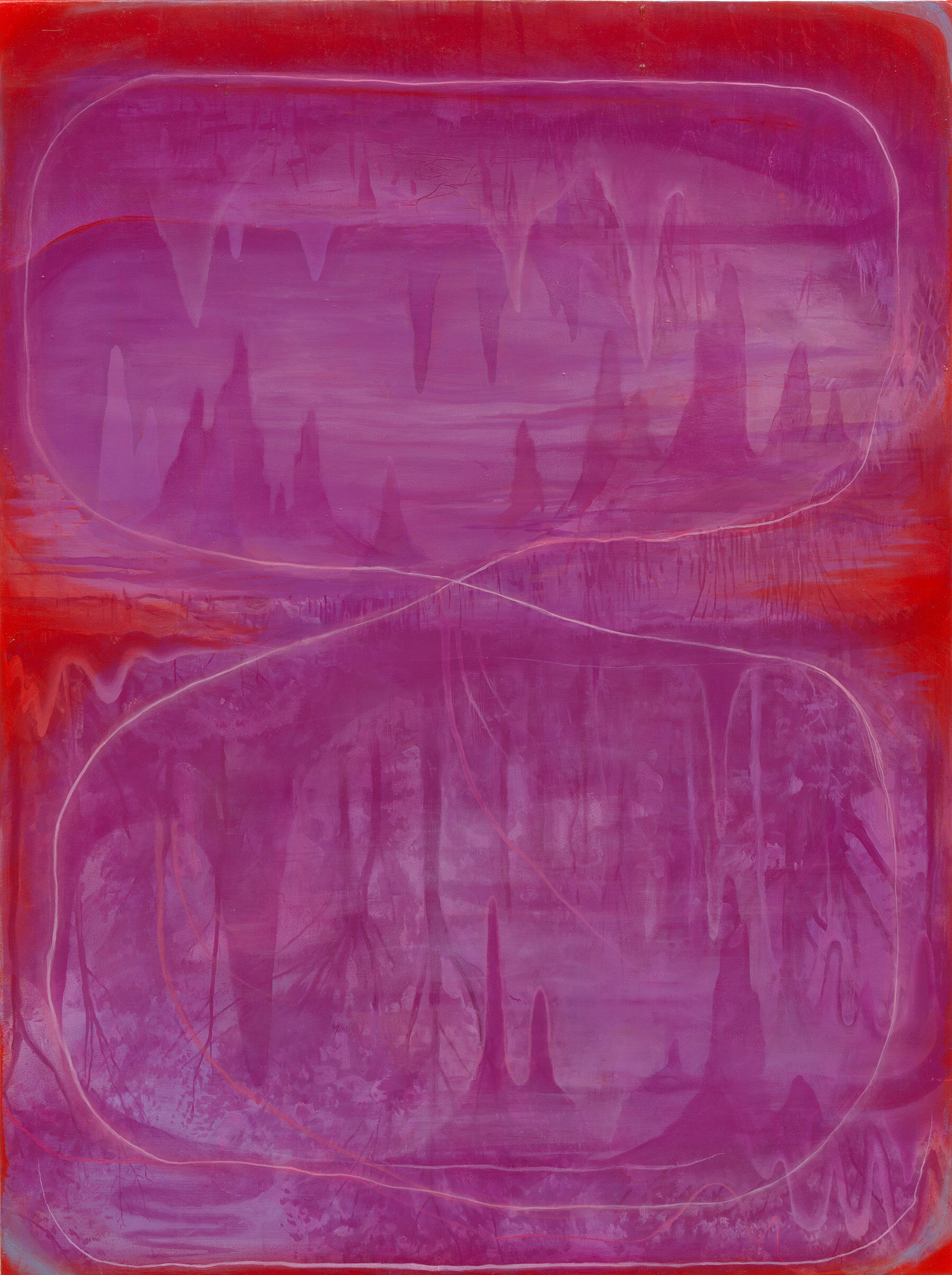   Purple Swamp , 2020, oil on linen over panel, 24” x 18” 
