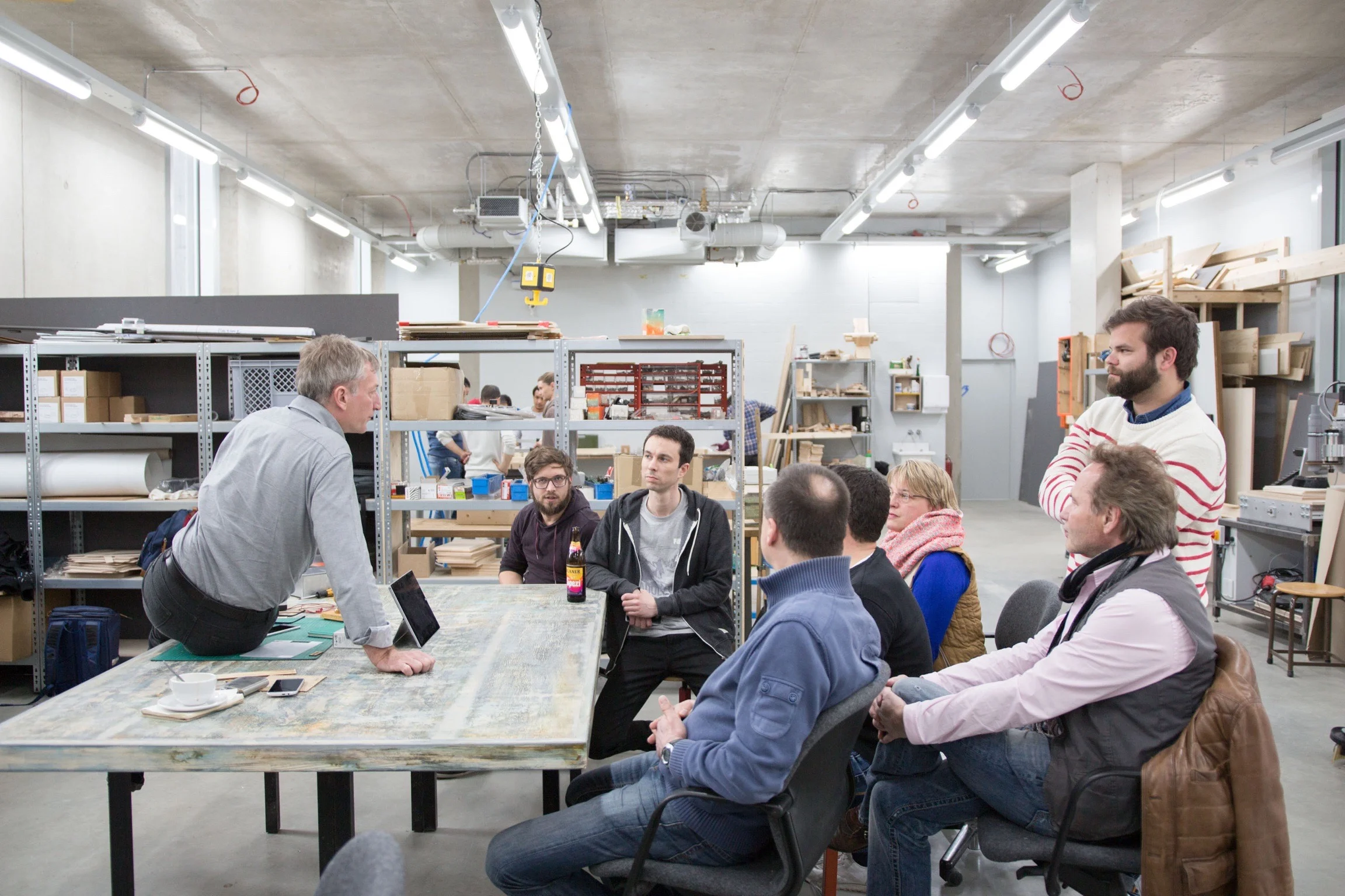Foto: Gerado Igler beim Expert Workshop »Lasercutter«