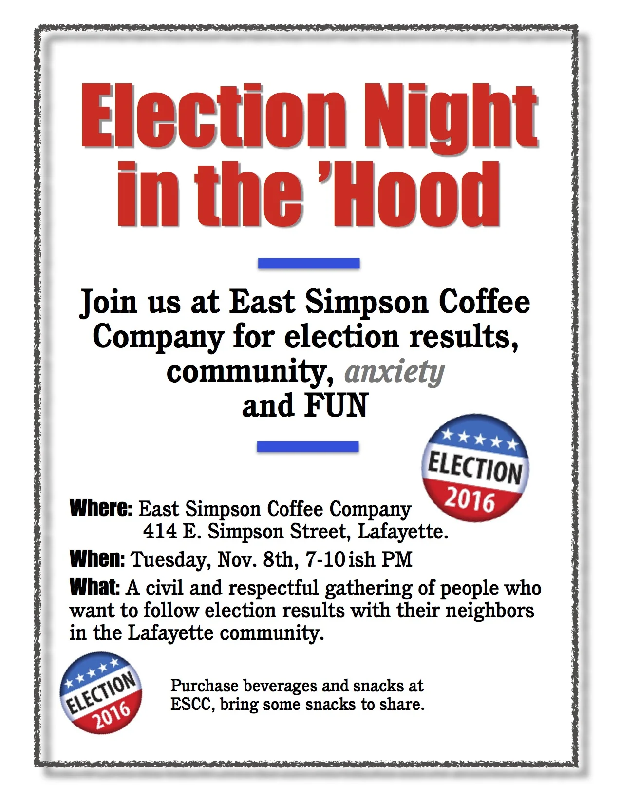 Election Night in the 'Hood