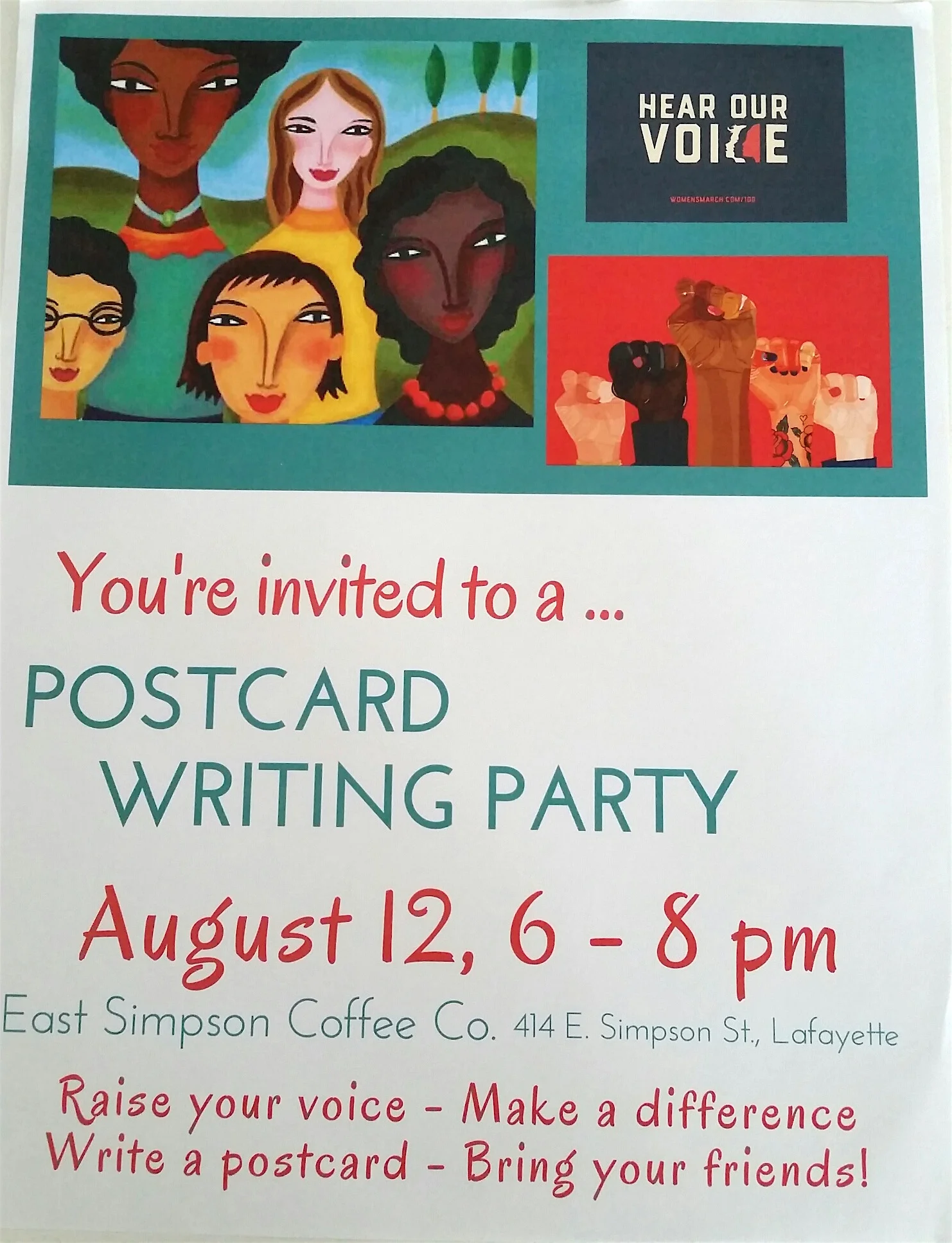 Postcard Writing Party