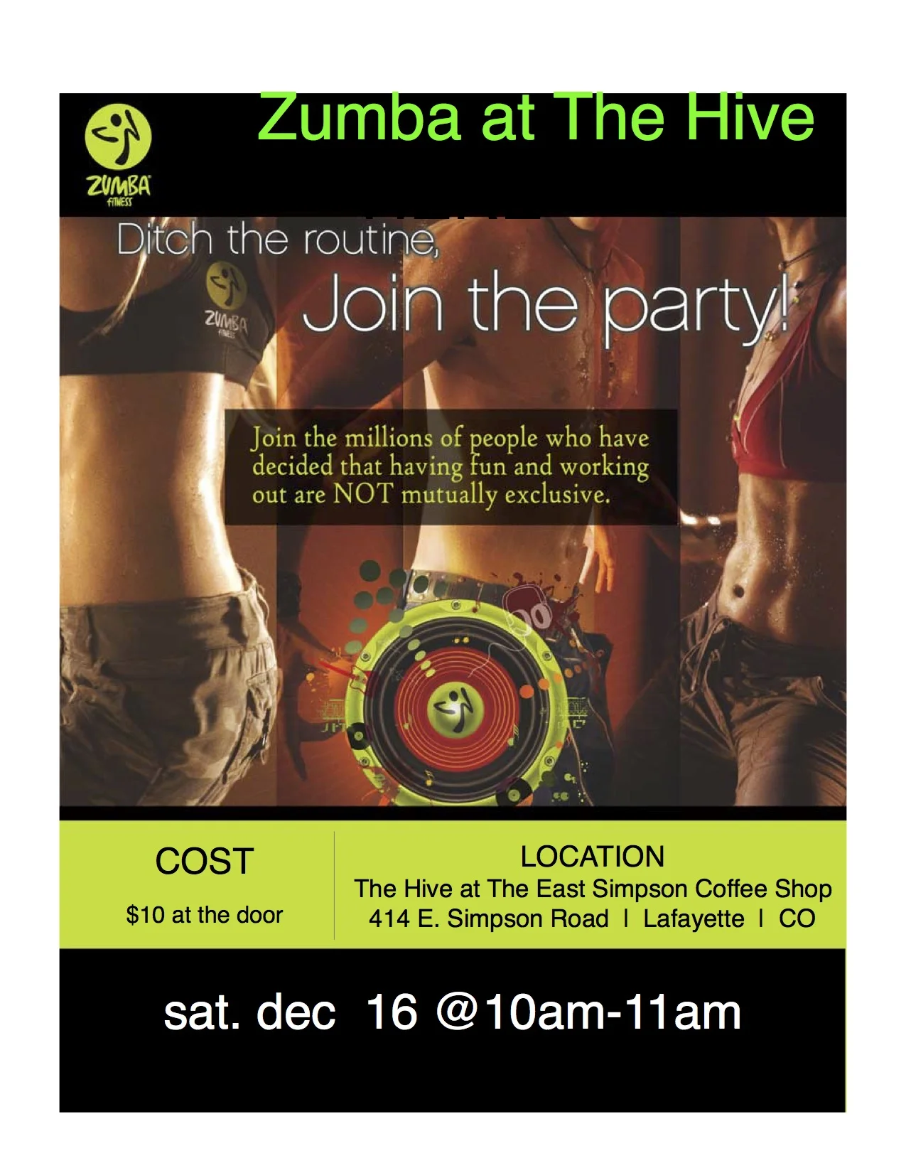 Zumba Class in The Hive