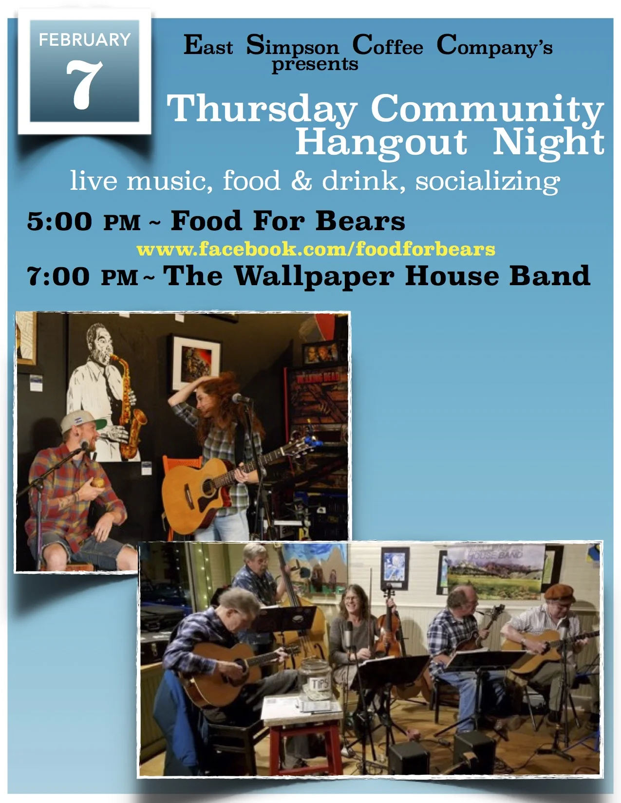      

 
   Our weekly community hangout night is a chance to chill out on your own or enjoy time with friends in a relaxing environment.  Board games available or bring a favorite from home.  Lafayette Chess Club meets 6pm-9pm and all levels are wel