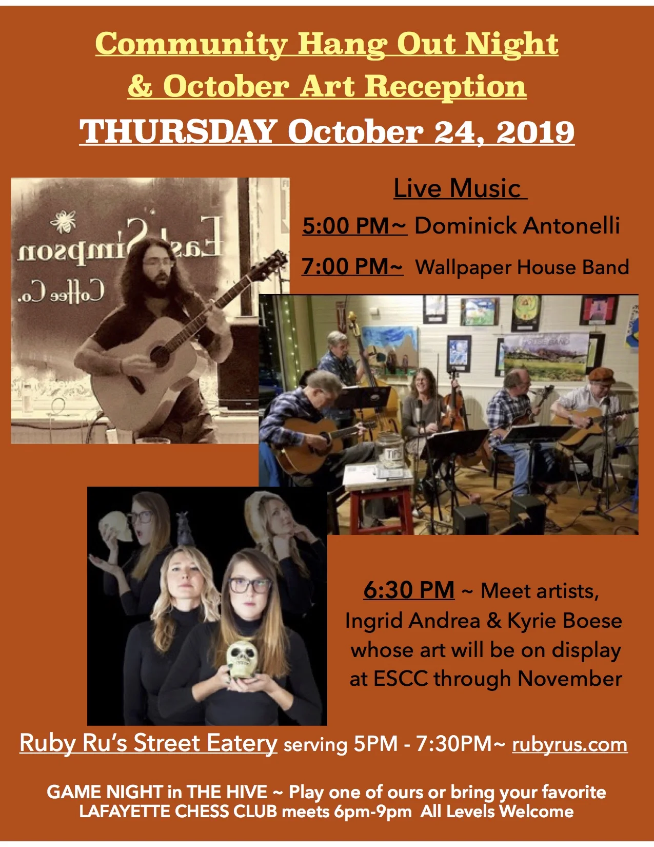 Community Hangout Night + Art Reception