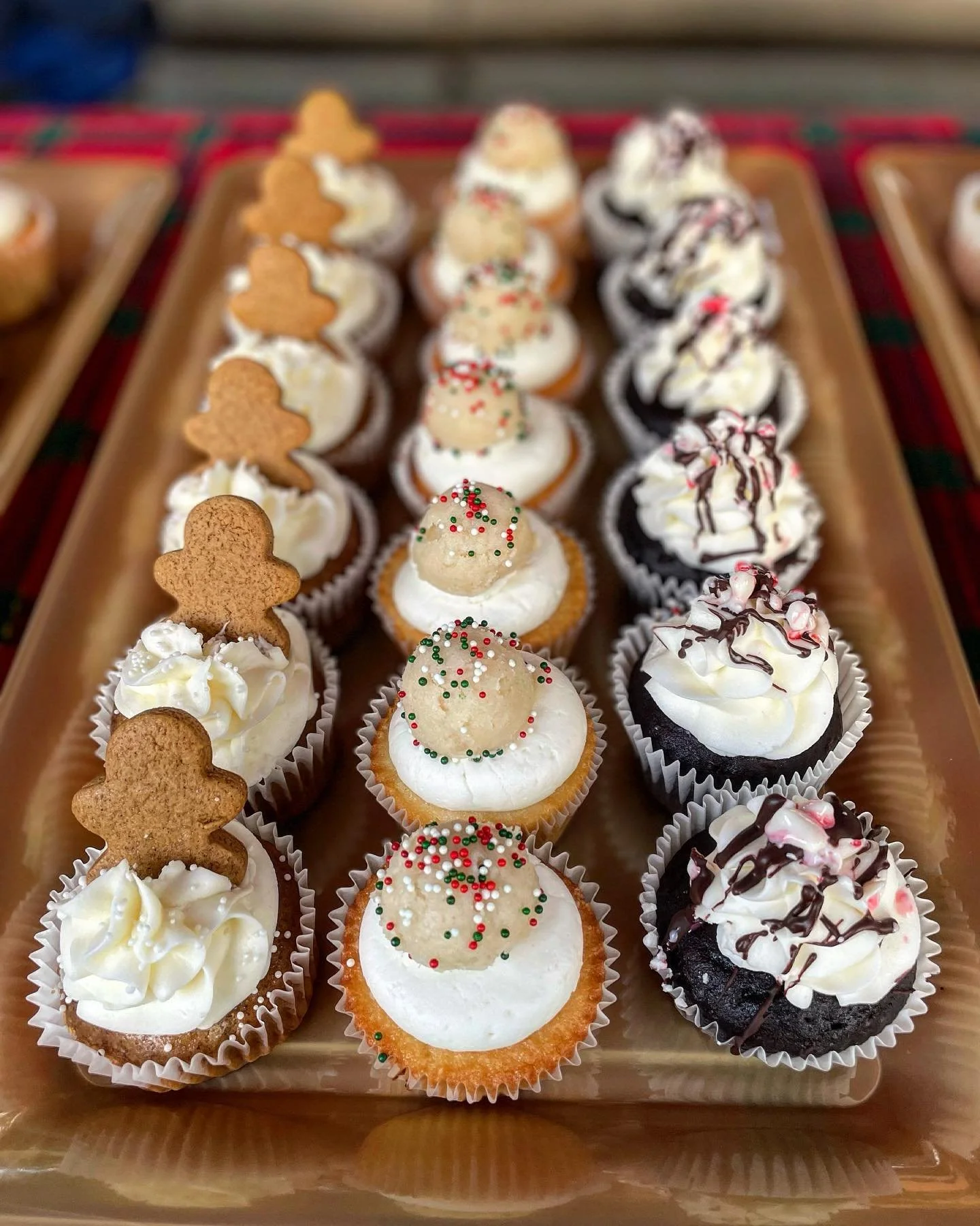 Such a great time at the holiday market today! 🎄 #holidaymarket #farmersmarket #weekendbaking #bakedbyhannah #christmasbaking  gingerbread, sugar cookie, dark chocolate peppermint 🧁