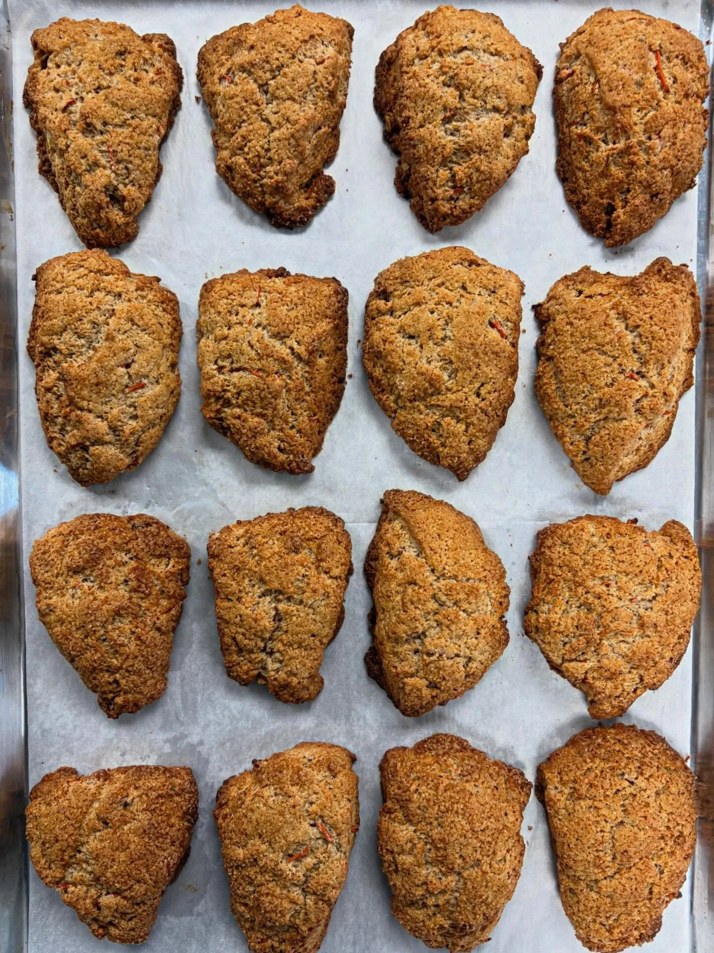 Spring is here! Now baking: carrot cake scones 🥕 @east_simpson_coffee