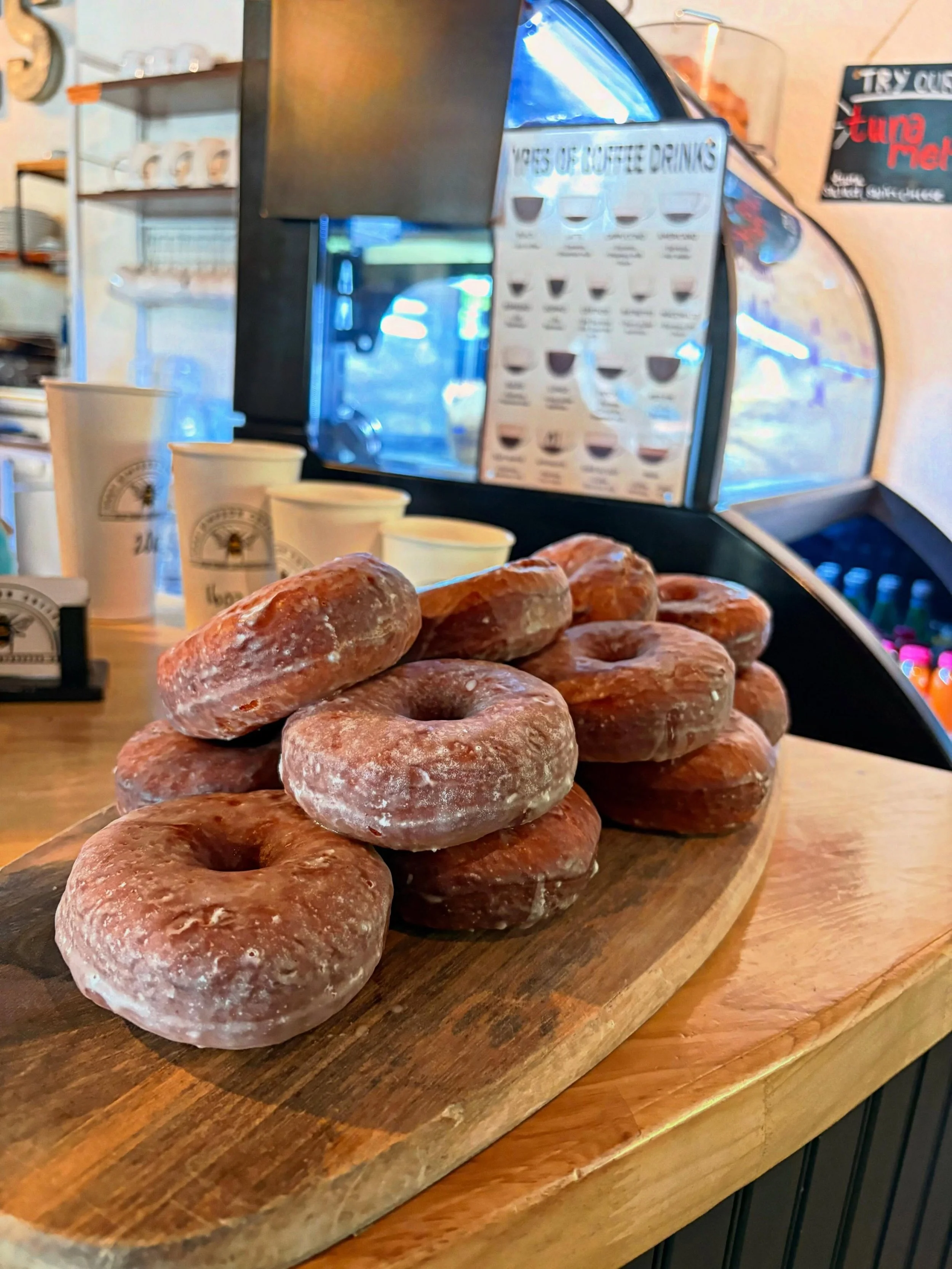 Trying something new - making fresh made donuts Saturday mornings only (for now) each week I will do an assortment of different flavors, or keep it simple and do one flavor. This is a trial run and I am open to suggestions or requests going forward! 