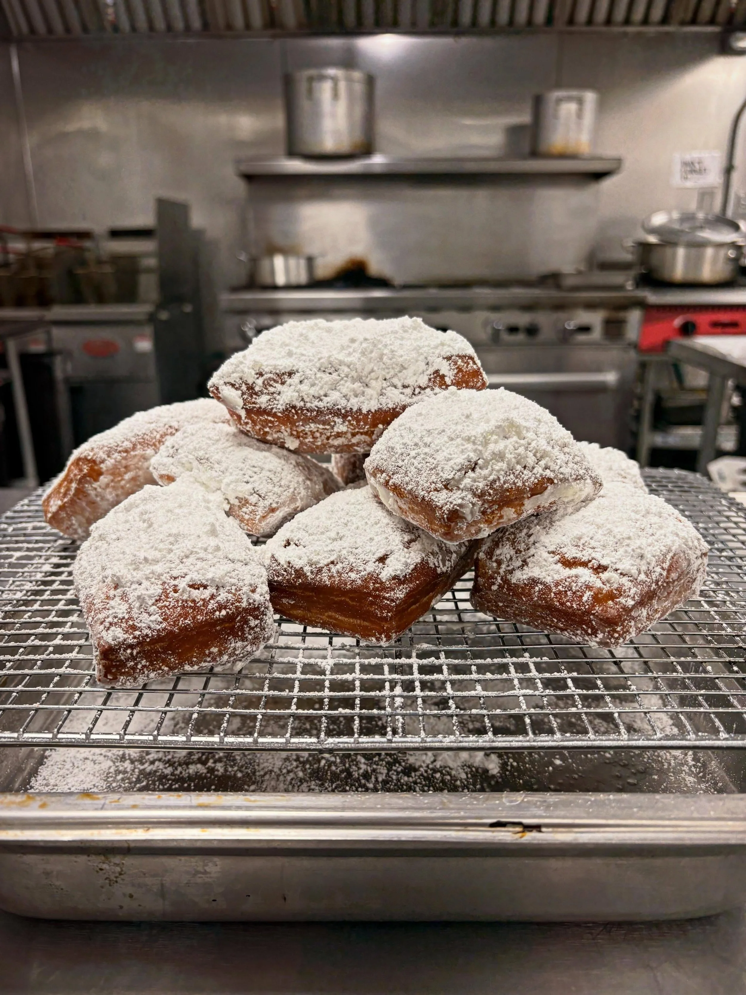 Test batch of beignets tonight ⚜️👀👩&zwj;🔬 #beignet #neworleansbeignets #cafedumonde #denvercolorado #lafayettecolorado