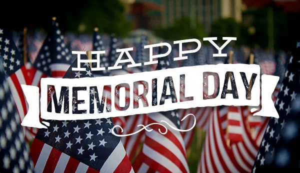 We will be closed on Monday, May 28th in celebration of Memorial Day. We would like to thank those who have fought and continue to fight for our freedom.