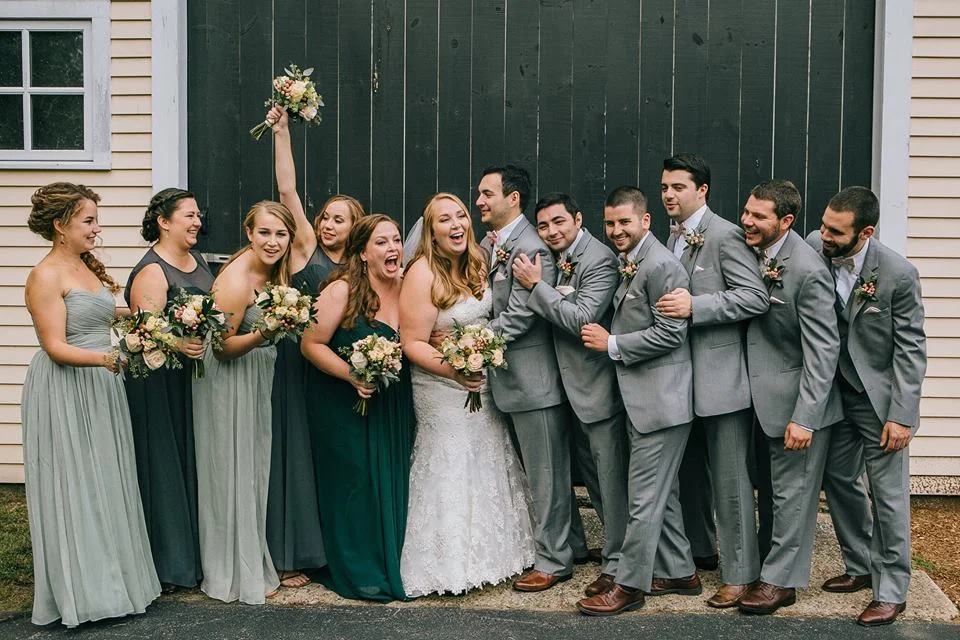 A favorite photo from my own wedding, not because it's picture-perfect, but because it's not! (Photo by Emily Tebbetts Photography )