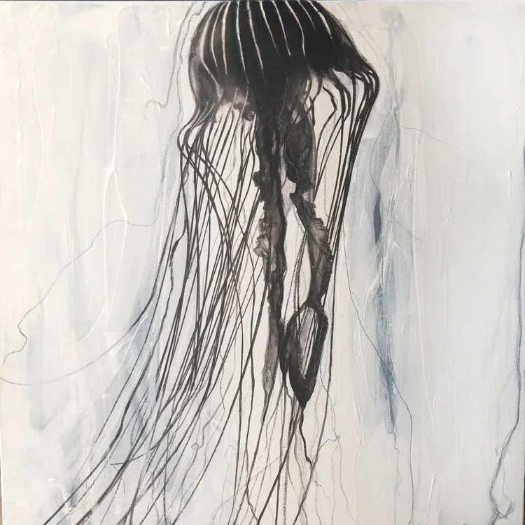 “Onward” Mixed Media on Canvas, 24x24,” AVAILABLE in studio