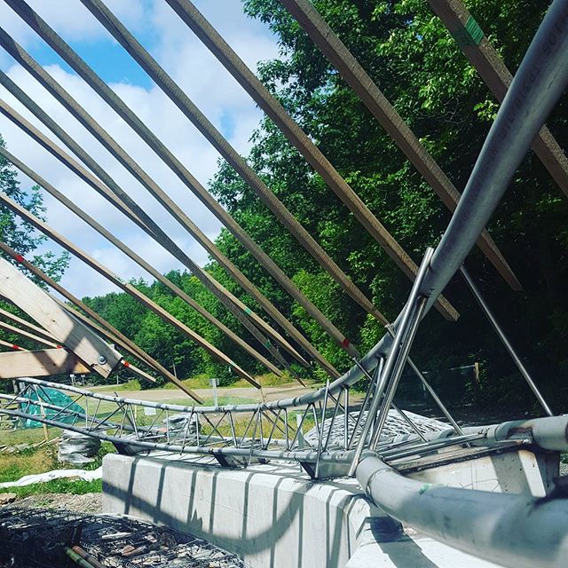 Stay tuned this week for a peak at the #eastside of the edge beam! #almostdone #gridshells #collaboration #wood #experimental #architecture #capebretonhighlandsnationalpark #dalhousie #uncc #uaz #salmonpoolstrail