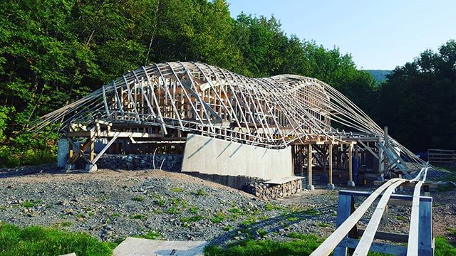 And just like that, pipes A and B are adjusted to the cortex position on the west side. We finally have a closed circuit for A and B! Next up, C on the East and West. #almostdone #designbuild #latergram #dalhousie #experimental #architecture #uncc #u