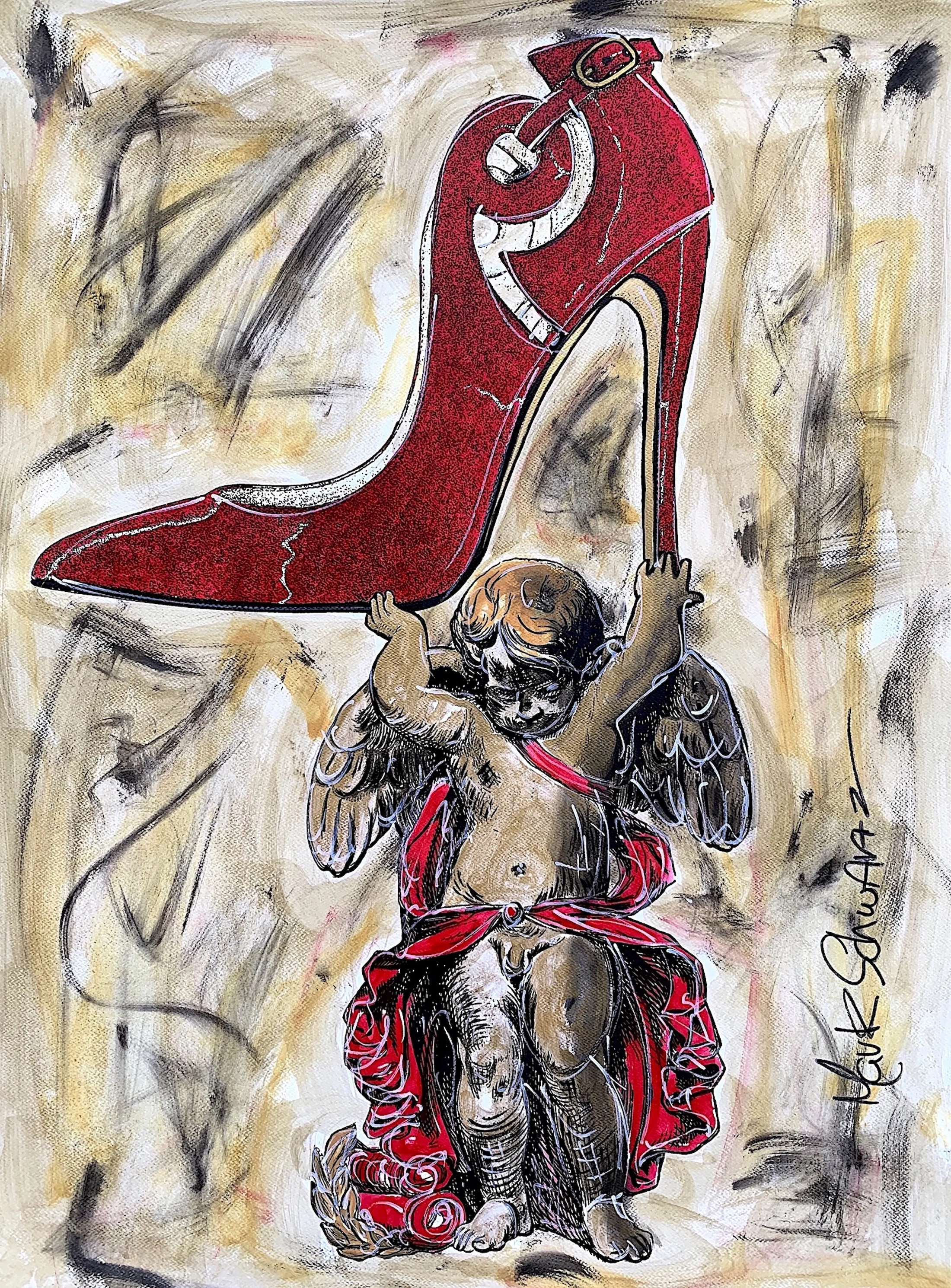 CHERUB AND RED SHOE MARK SCHWARTZ .jpg