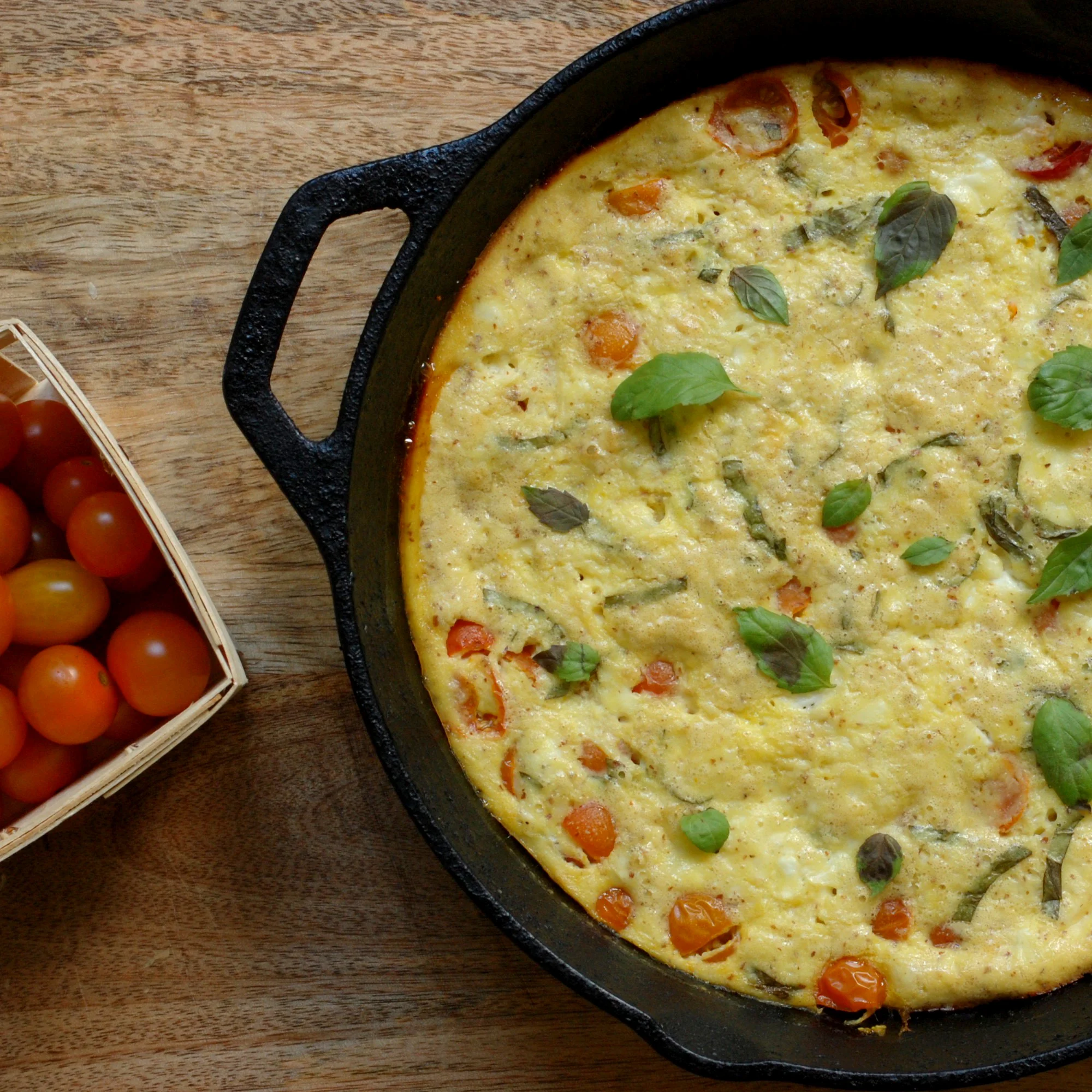 Cherry Tomato Clafoutis