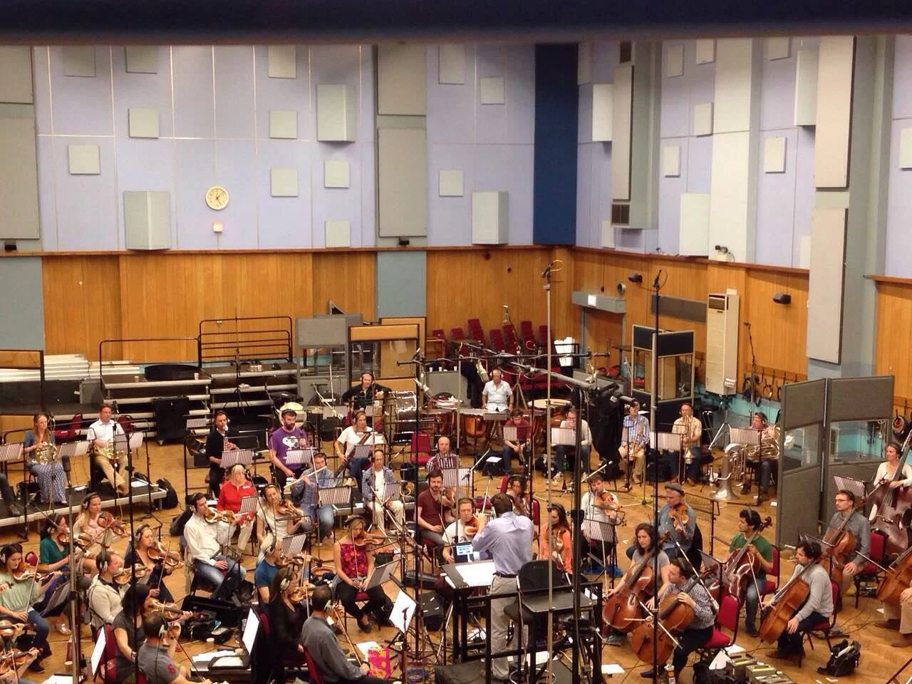 Conducting original music in Abbey Road Studios, London – Studio One