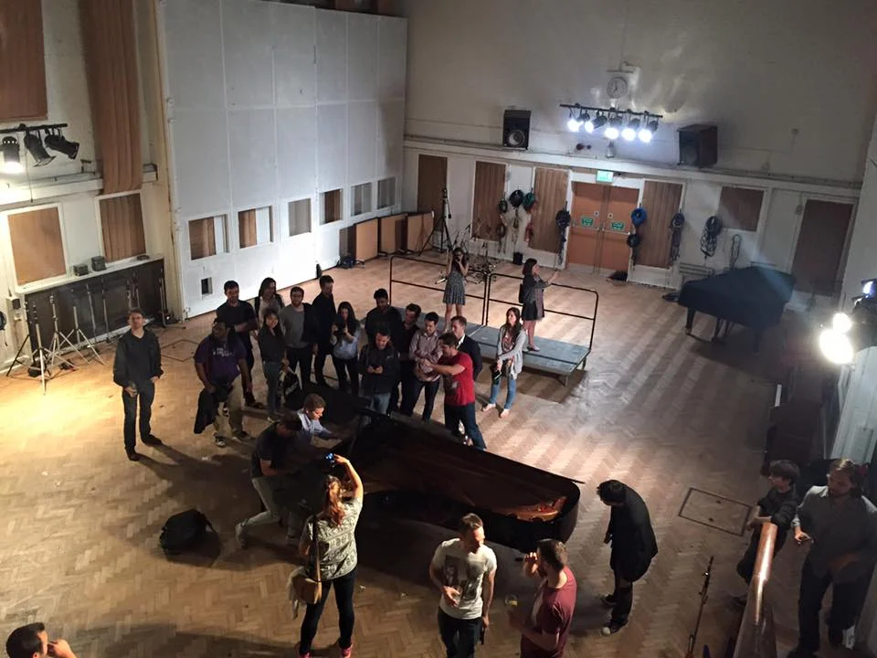 Testing out the grand in Studio Two – Abbey Road Studios, London