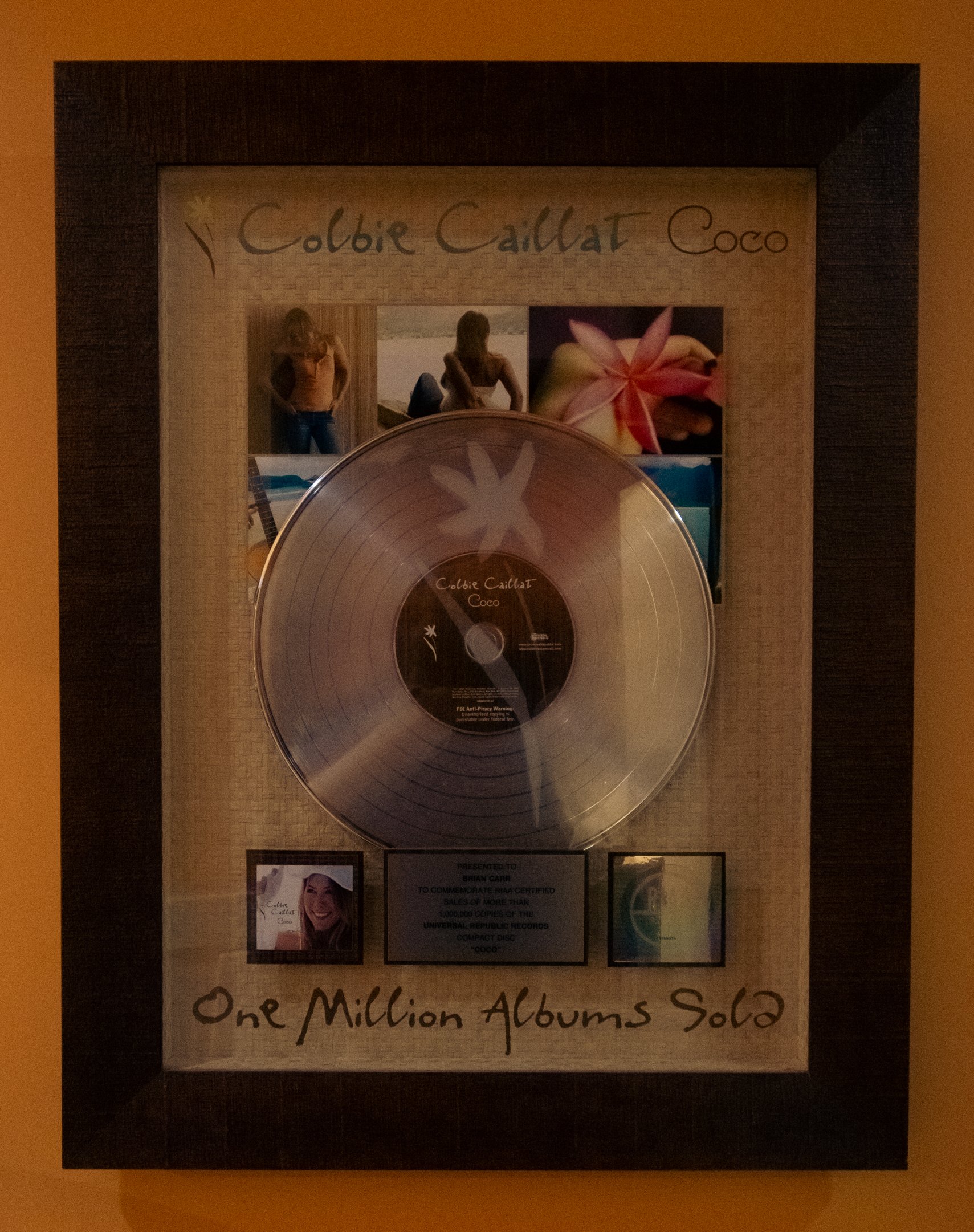 Brian S. Carr - composer Colbie Caillat platinum