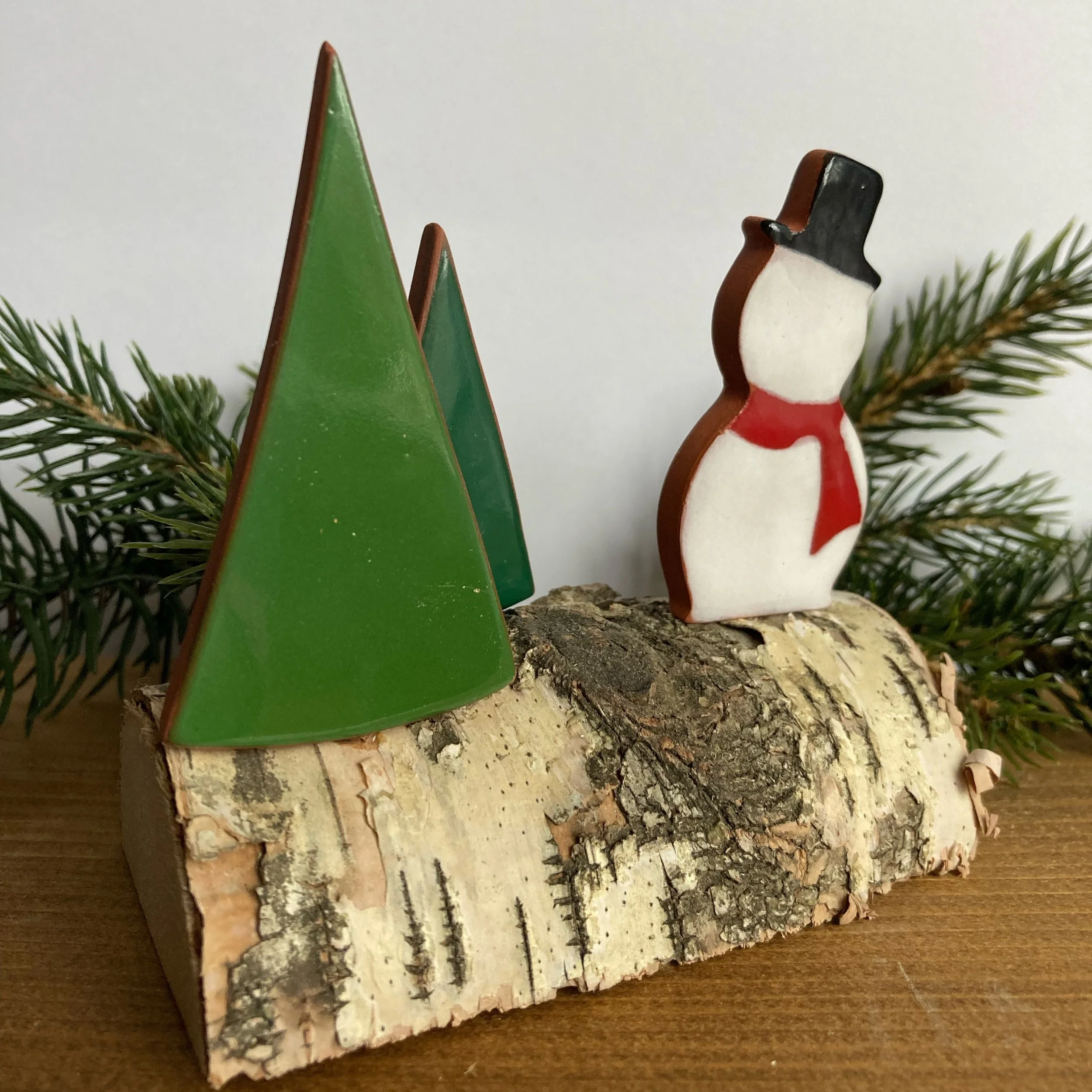 Birch snowman 2 trees back.JPG