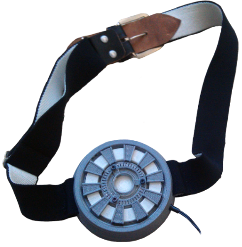  Belt attached to slots in the Arc Reactor casing. 