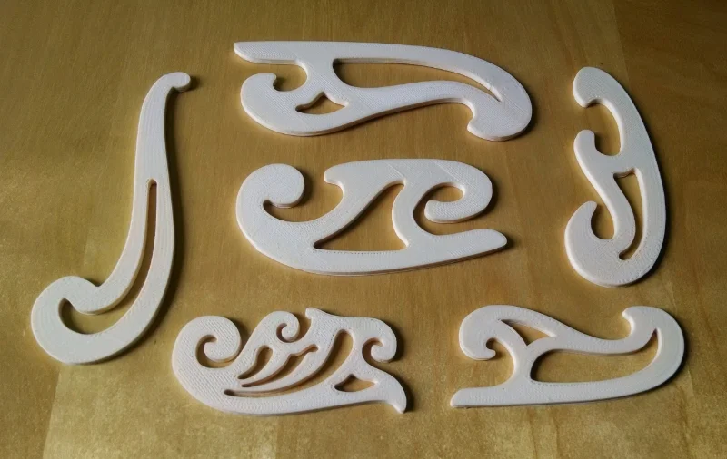  I did not own a set of french curves, but I do own a 3D printer! A quick search on  Thingiverse  and an hour of print time saved me a trip to the store and $10. 