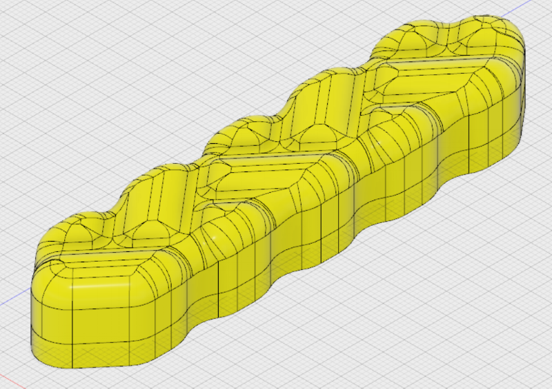  3D design of the somewhat abstracted braid. &nbsp;The design was done in SolidWorks. 
