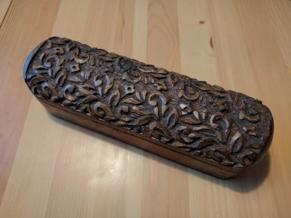  Beautiful carved box from World Market, appropriately made in India. 