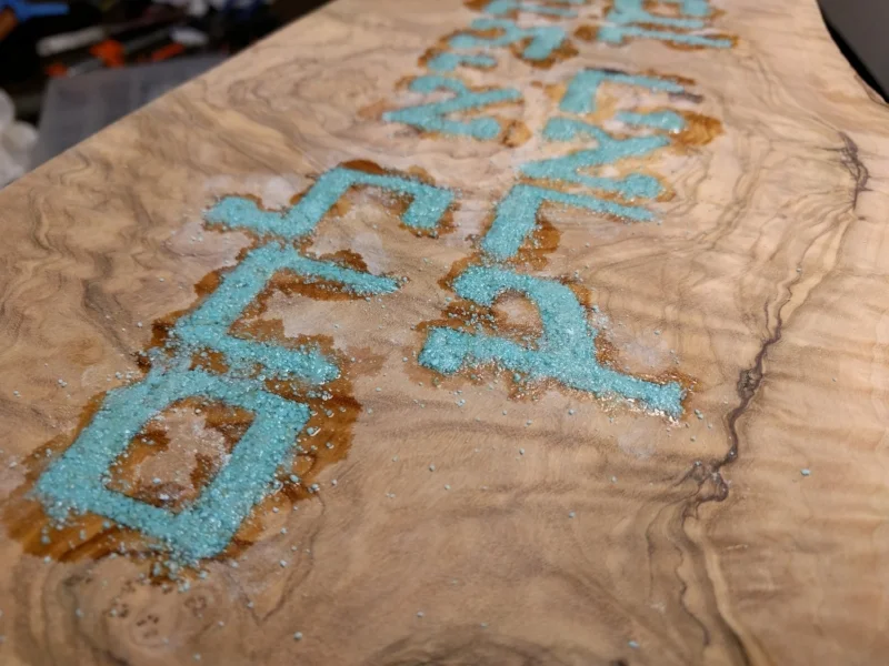  Last application of stone in powder form to fill the last remaining voids. 