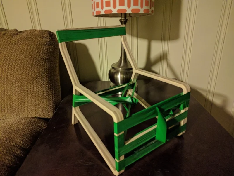  Chair pieces cut out and gluing up overnight. 