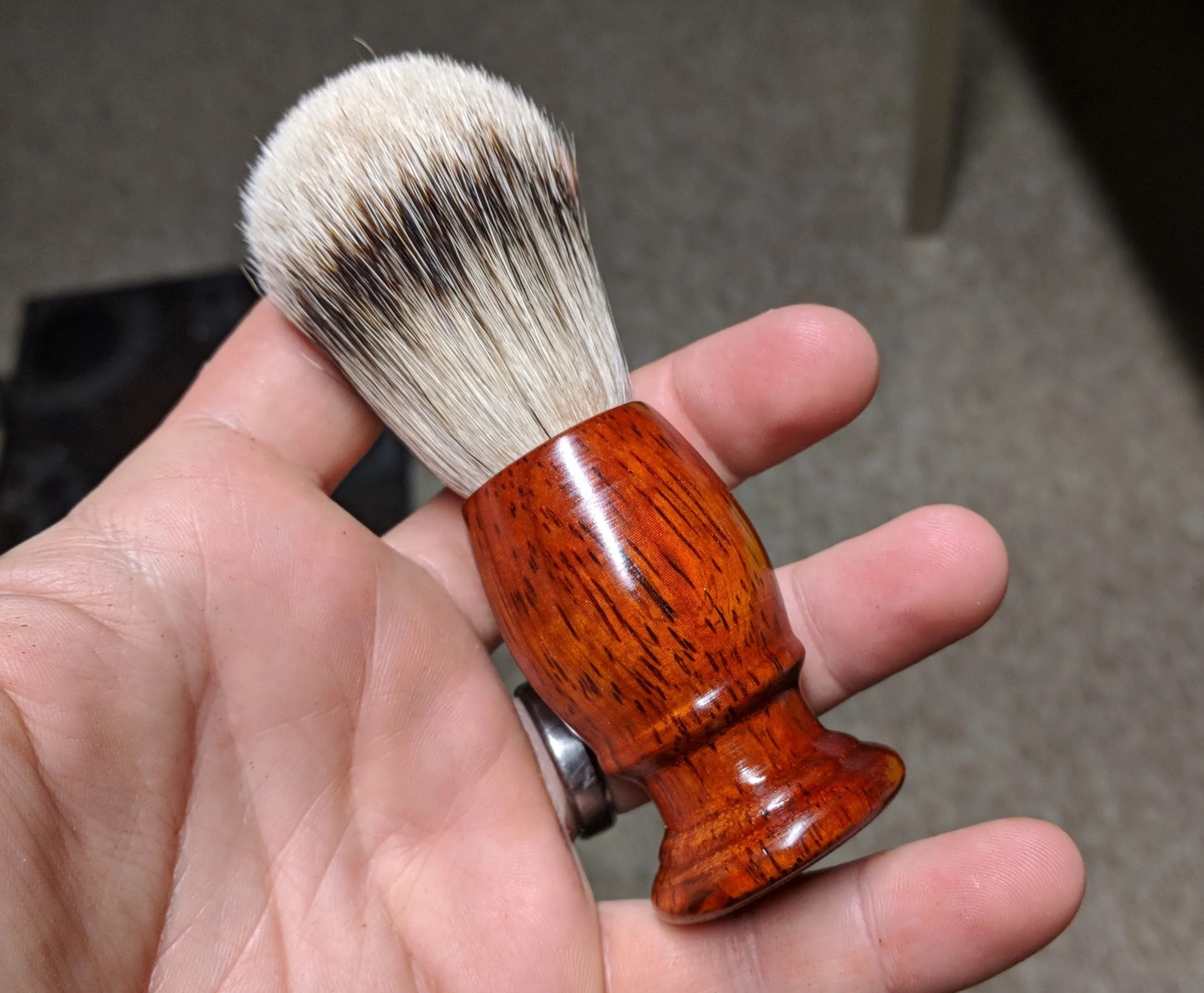  Another handle made out of beautiful African padauk. 