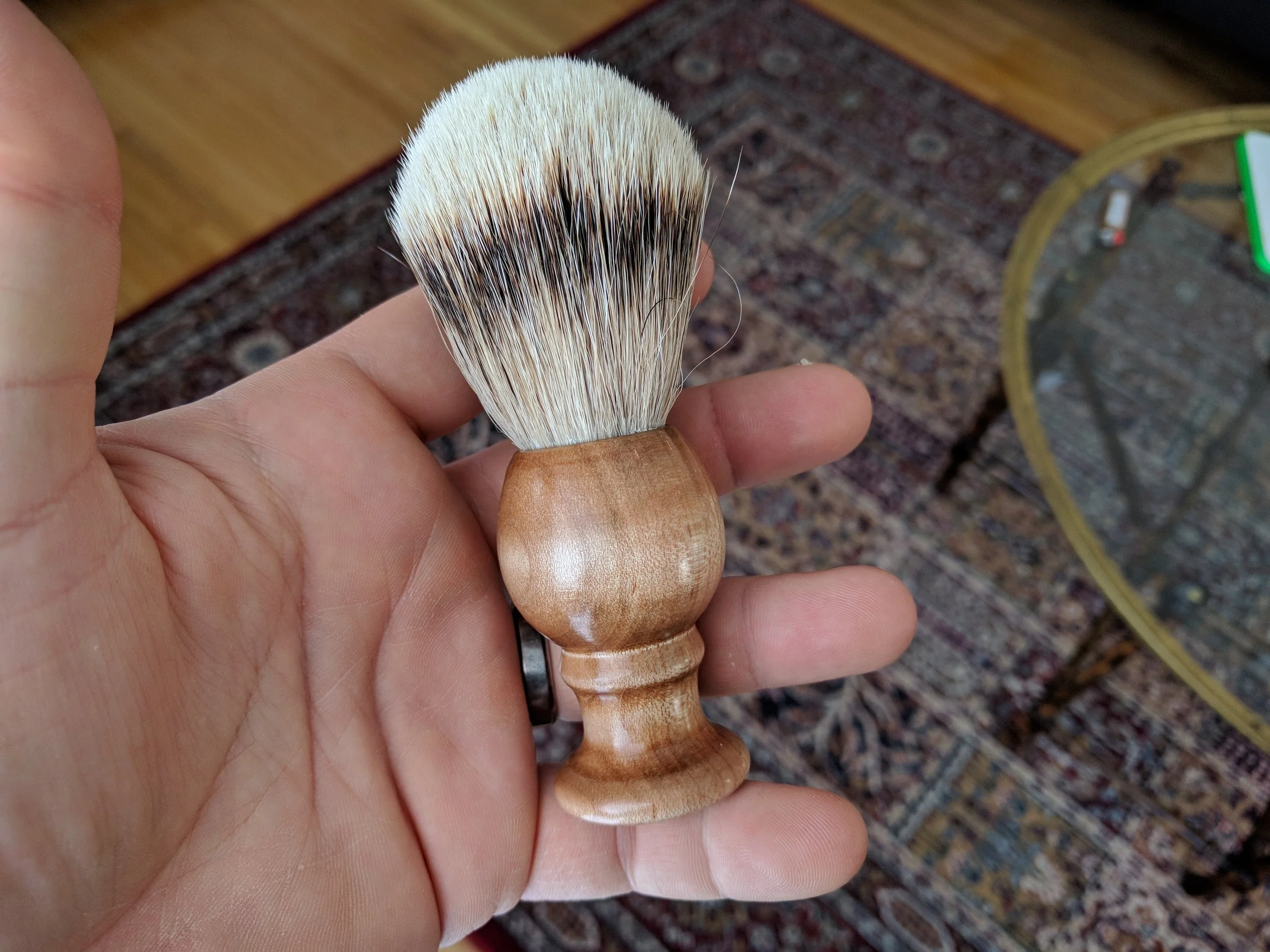 All done, the knot is glued in with two part marine epoxy.