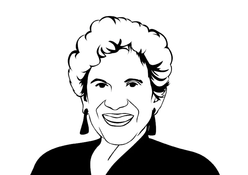 Vector portrait created by Ruxandradraws on Fiverr from a photograph taken at our wedding.