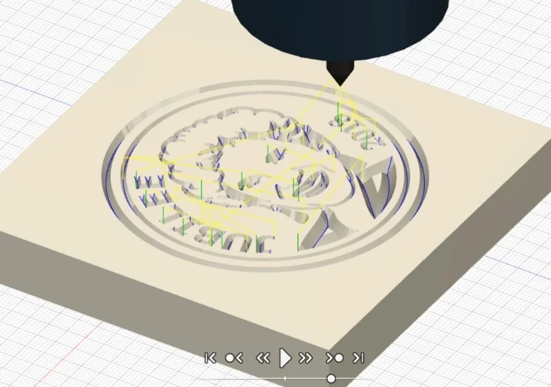  CAM layout in Fusion 360. 