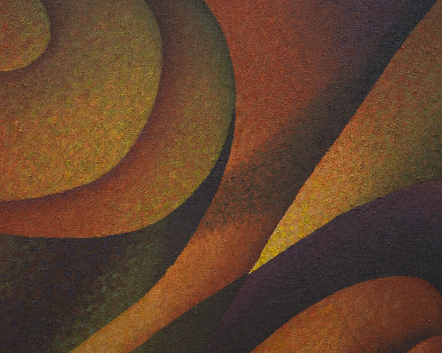 Still frame showing texture and detail on an oil painting