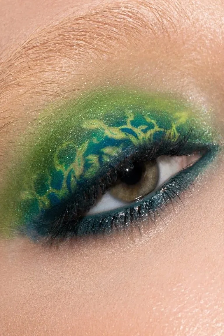 Macro beauty eye closeup  makeup in Miami by Madeline Rouge.