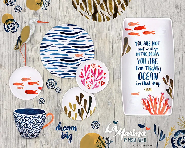 La Marina ceramics collection by Misha Zadeh