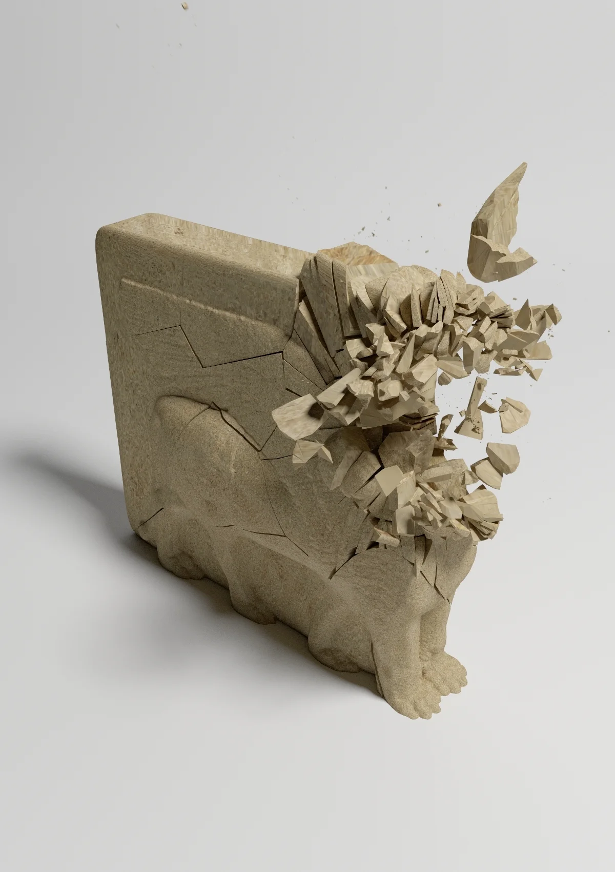 The Beginning (Winged Lion Of Mosul) , 19 x 27 inches, Digital Print, 2015